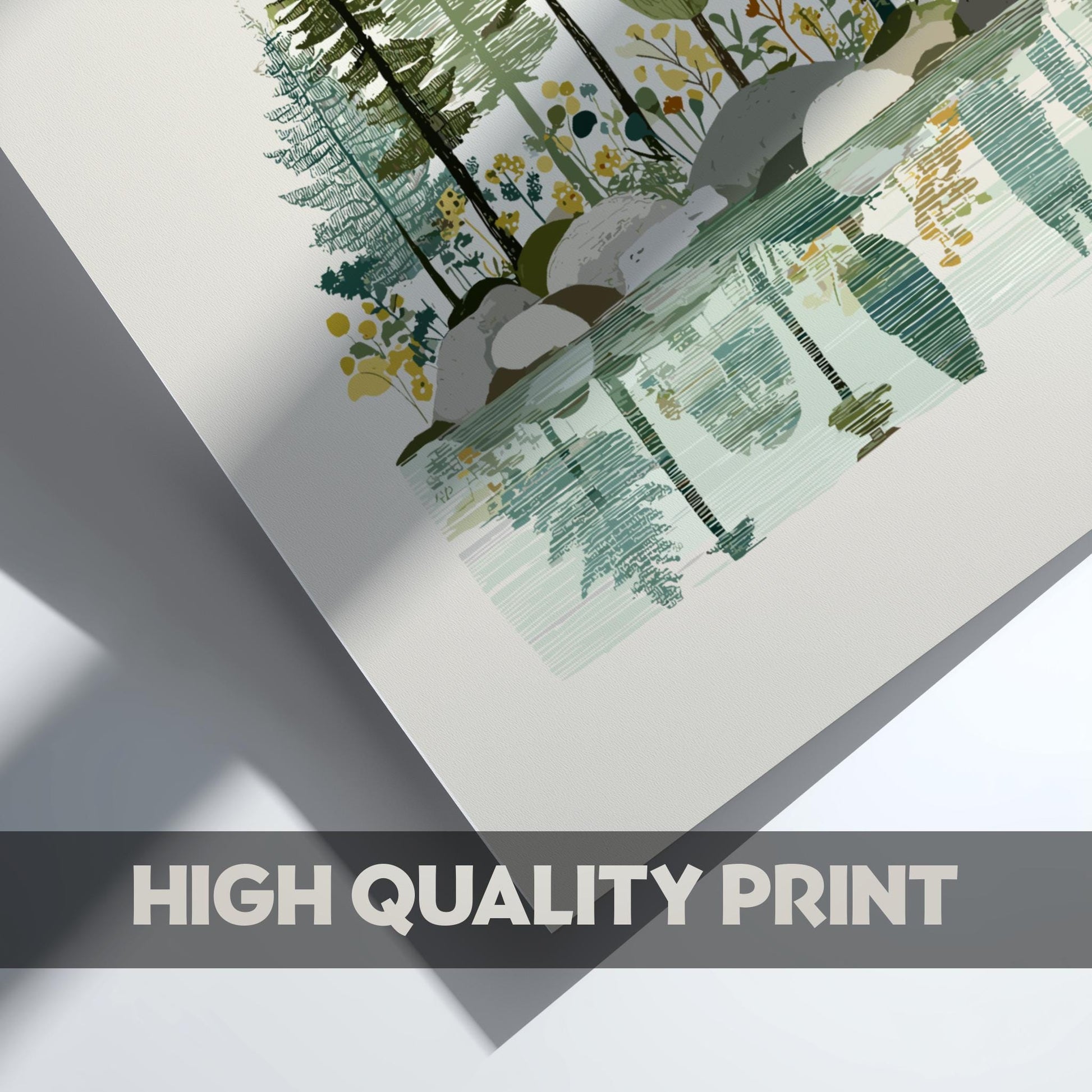 Evergreen Reverie - Pastel Reverie Poster - Serene Nature Wall Decor Poster
