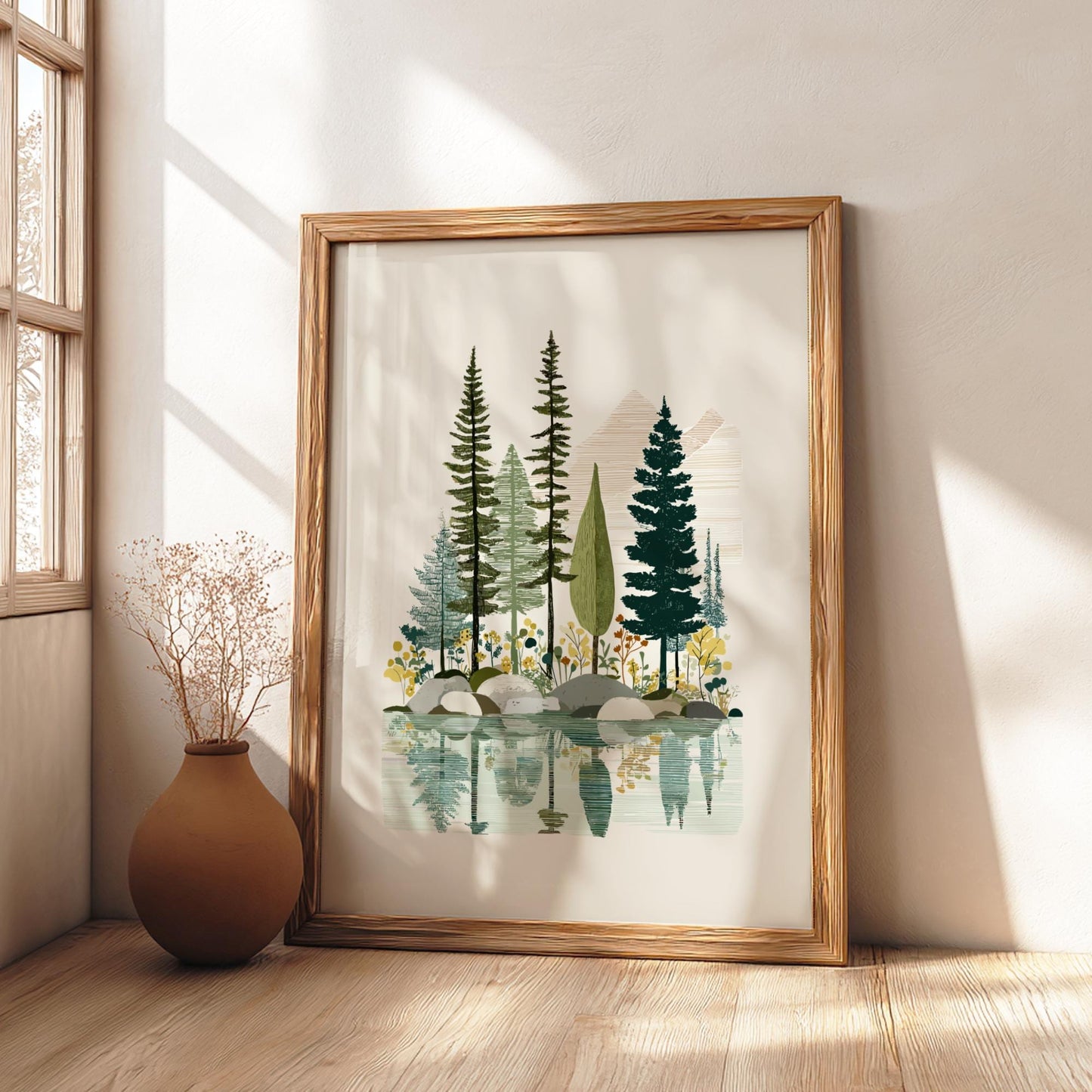 Evergreen Reverie - Pastel Reverie Poster - Serene Nature Wall Decor Poster