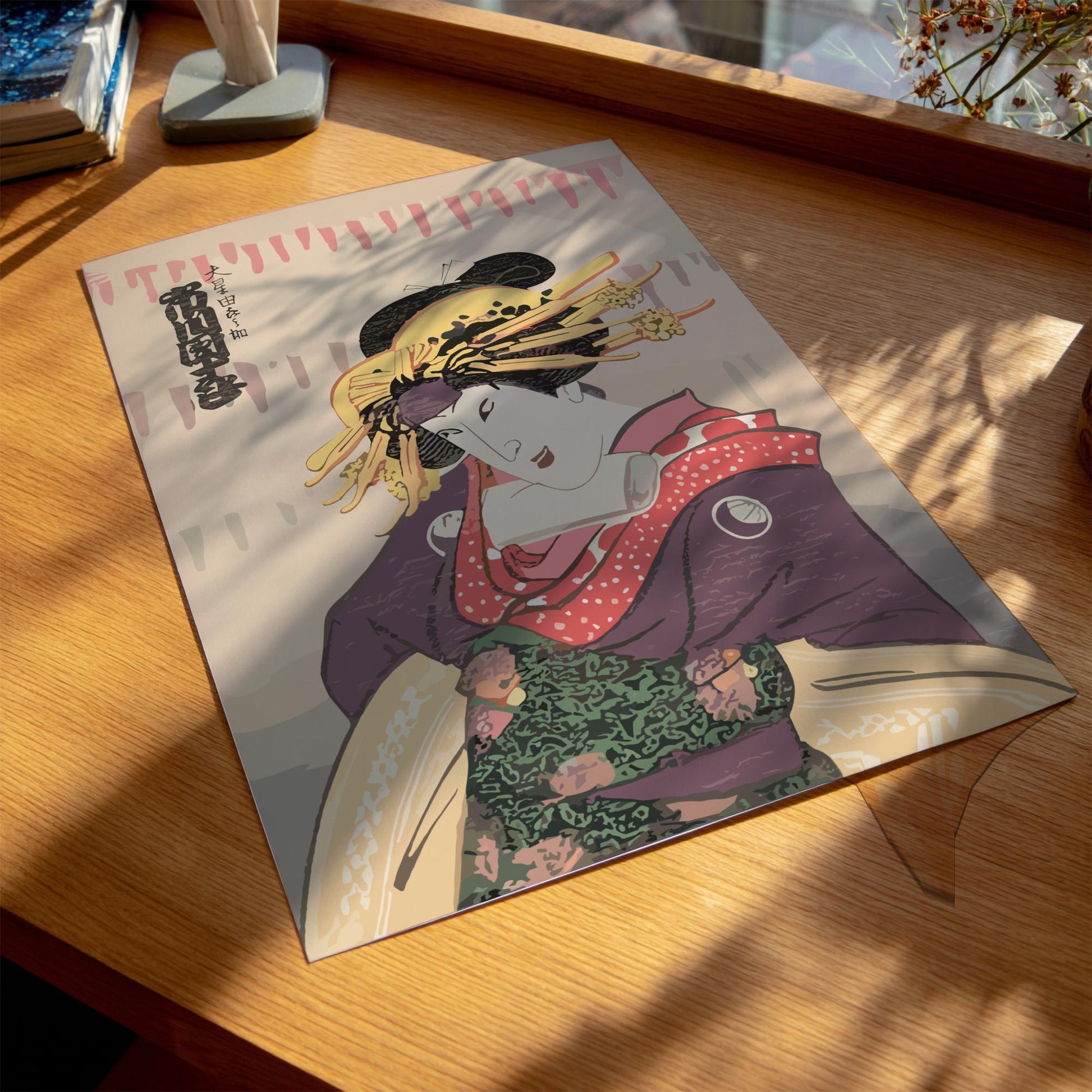 Sawamura Tanosuke II as Okaru Kunisada Print, Kanadehon Chushingura Edo Art, Bunka Era Japanese Woodblock Poster