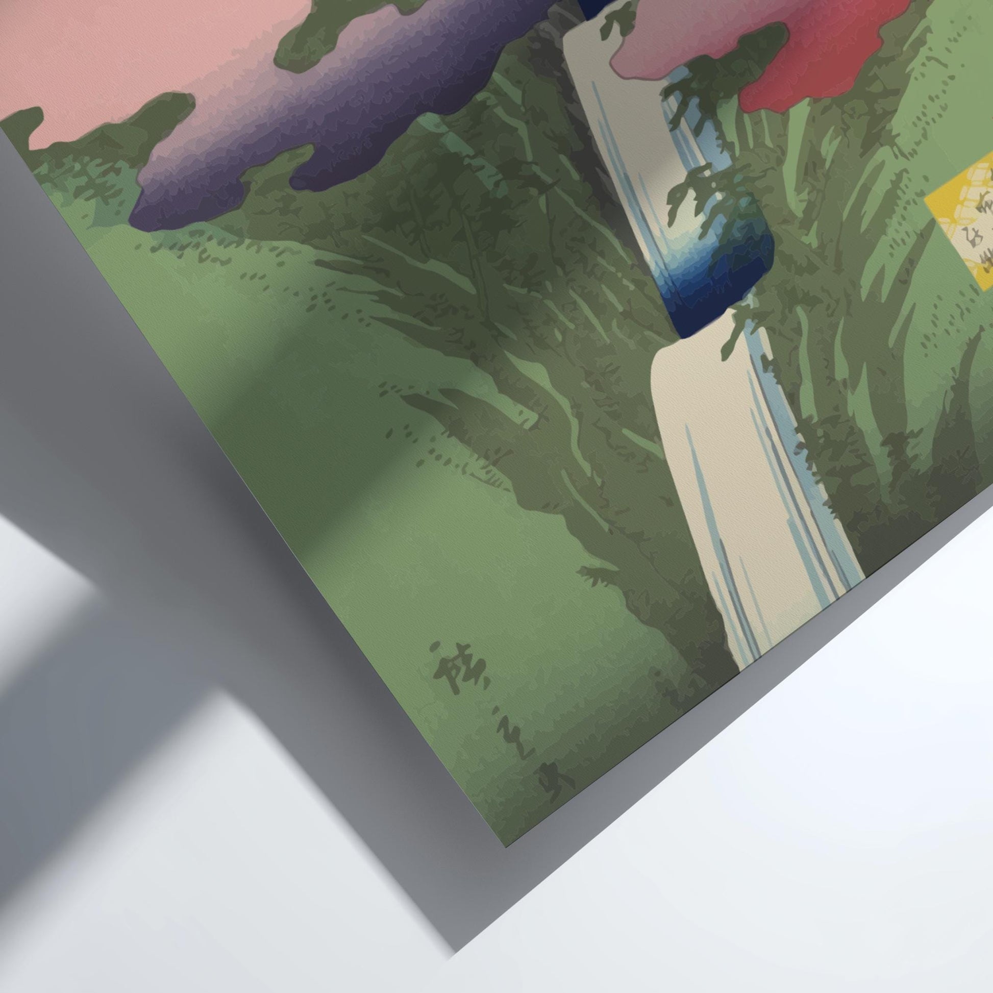 Nunobiki Falls Hiroshige II Print, Settsu Province Ukiyo-e, Japanese Woodblock, Landscape Art