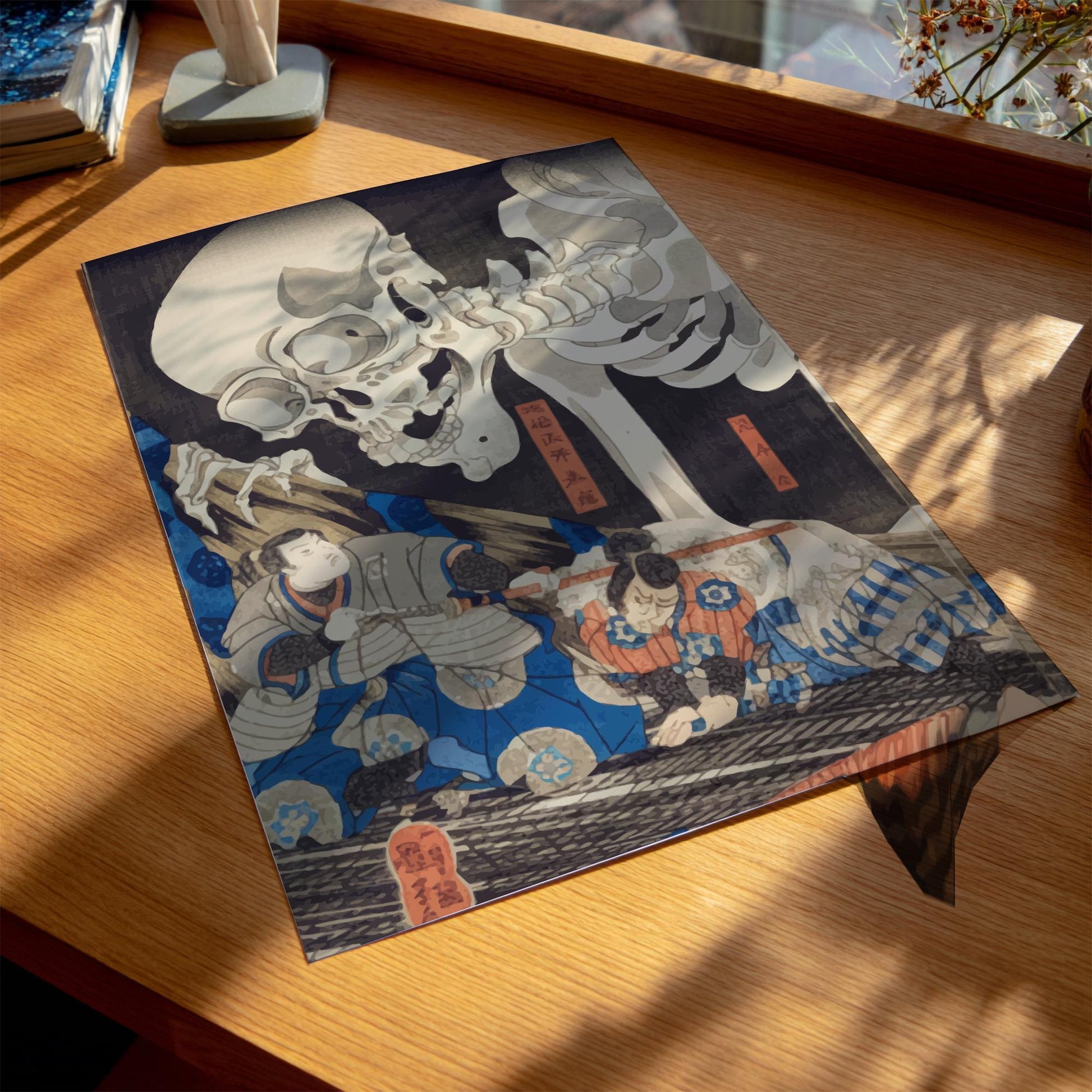 Soma Utagawa Poster, The Haunted Palace at Soma Kuniyoshi Print, Takiyasha Witch Ukiyo-e, Edo Japanese Woodblock Art