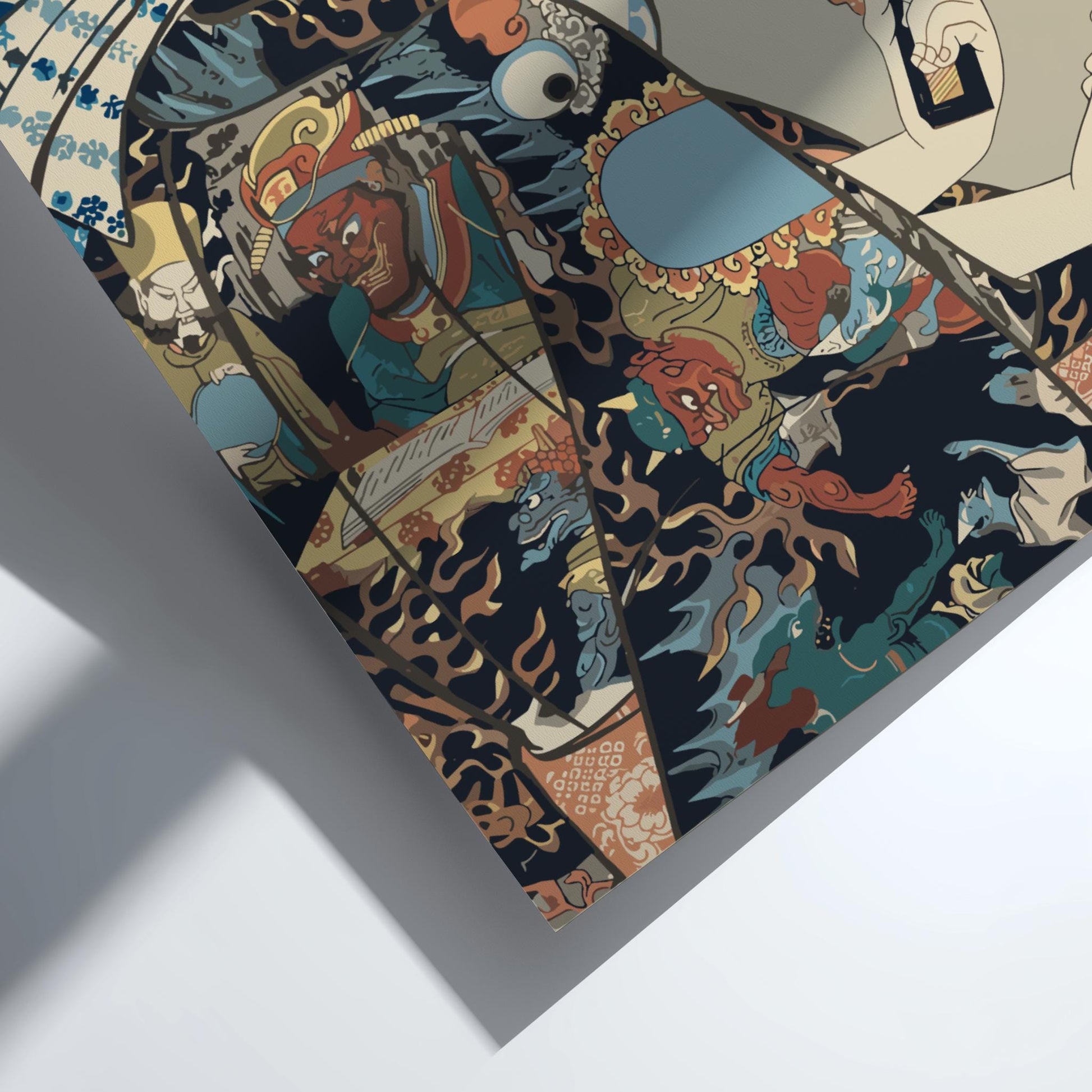 Token Gonbei Kuniyoshi Print, Legendary Kabuki Hero Ukiyo-e, Edo Japanese Woodblock Art