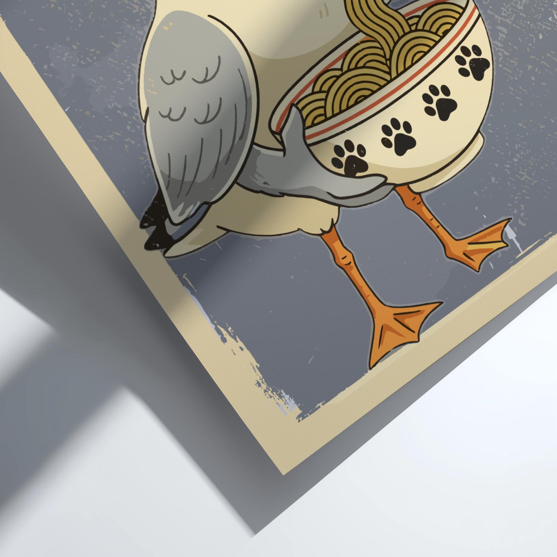 Hungry Seagull Ramen Poster: Japanese Food Art Print