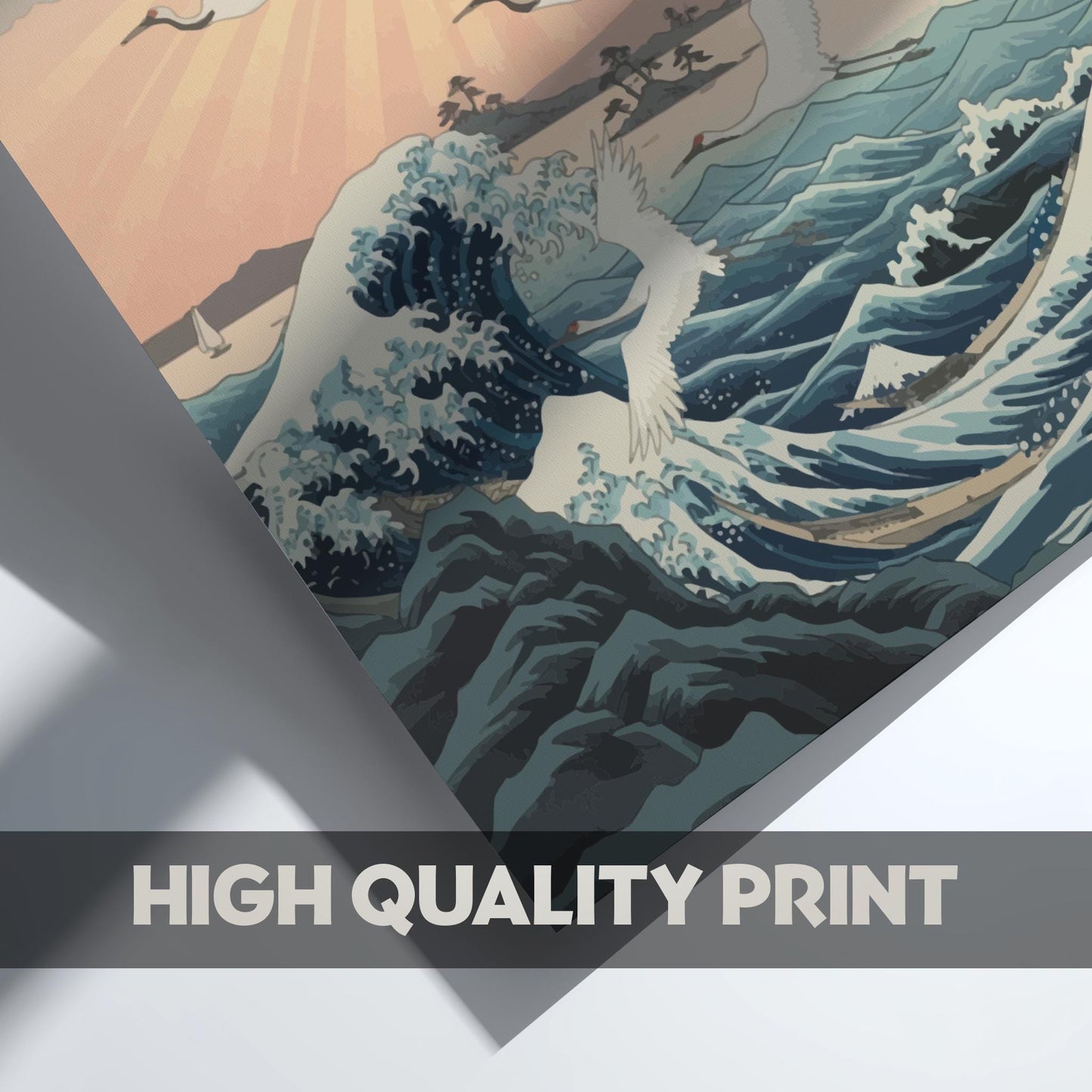 Wave Poster – Great Wave Inspired Japanese Seascape Print