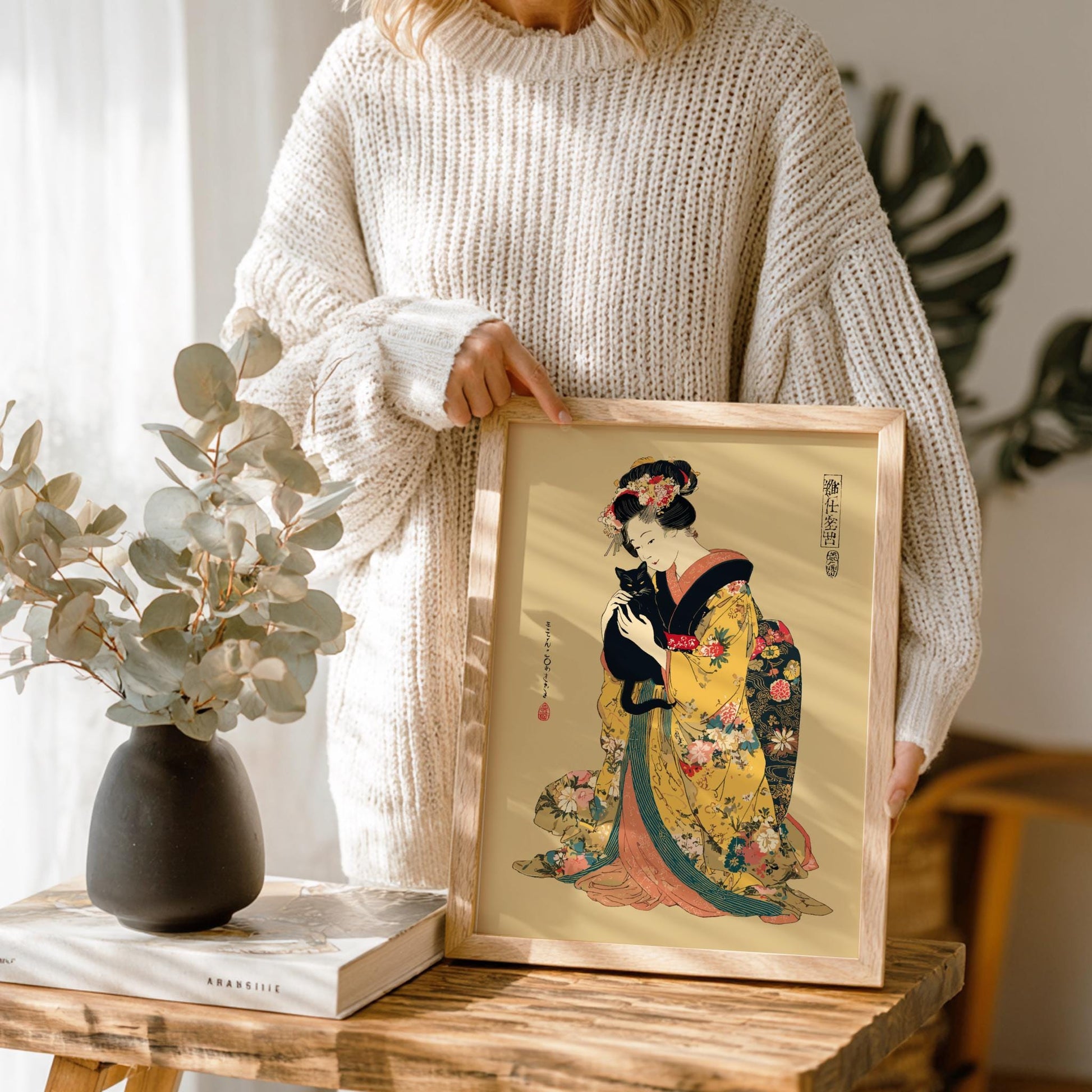 Geisha Beauty Poster – Traditional Ukiyo-e Style Wall Art
