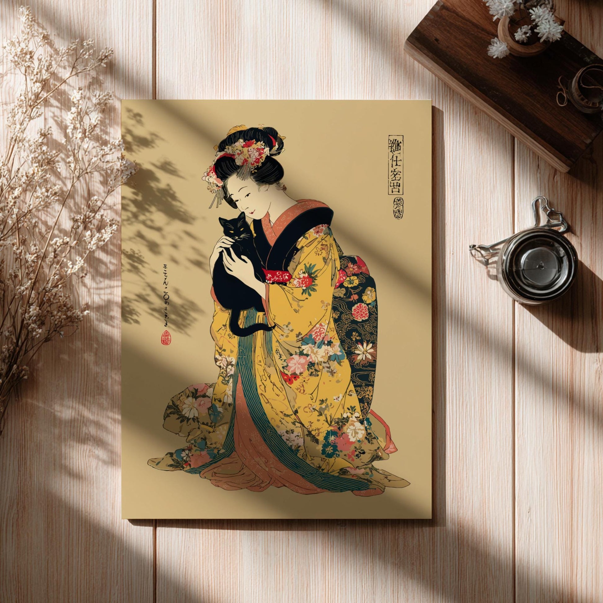 Geisha Beauty Poster – Traditional Ukiyo-e Style Wall Art