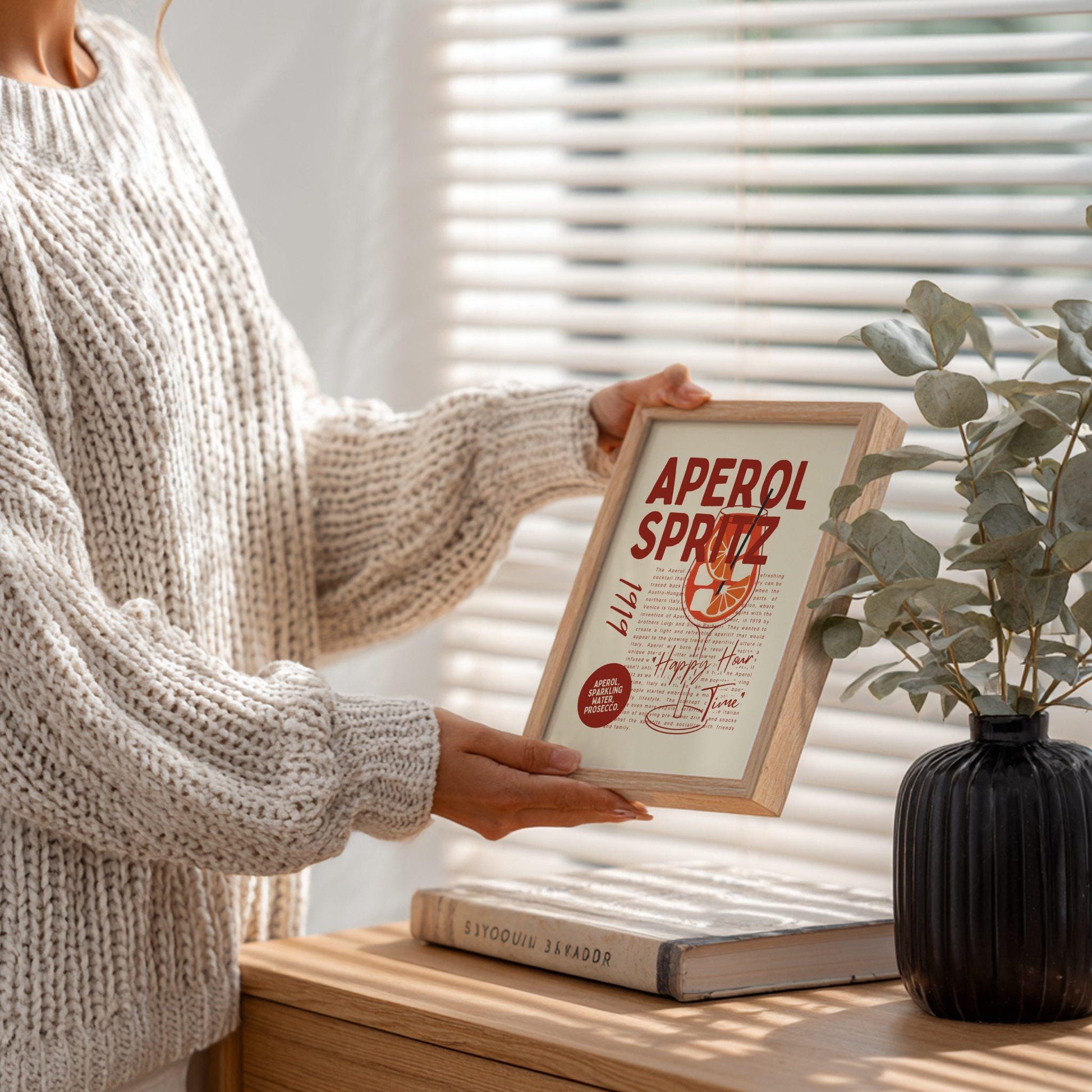 Aperol Spritz Drink Poster – Italian Cocktail Wall Art Print