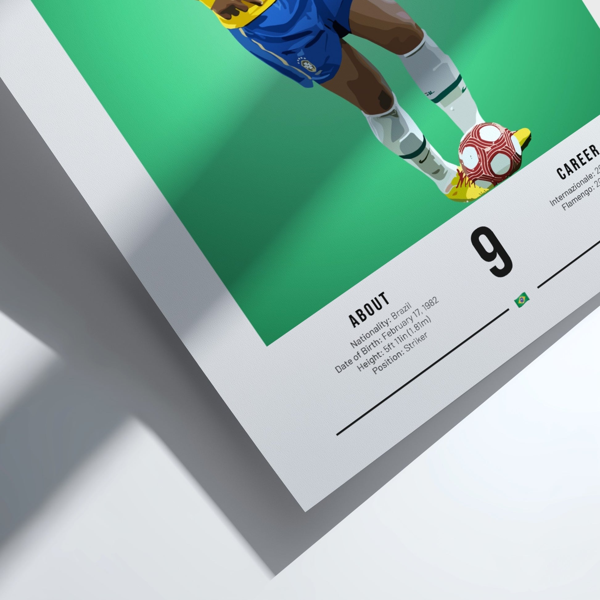 Adriano football player art featuring vibrant colors and dynamic pose, ideal for sports enthusiasts and wall