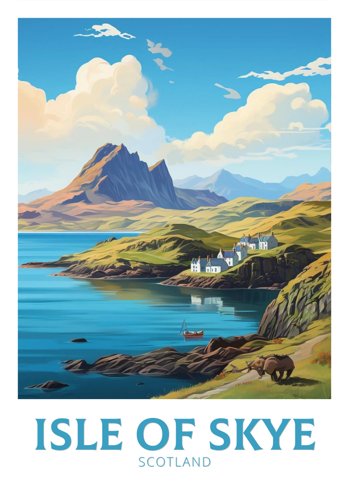 Europe ISLE OF SKYE TRAVEL PRINT - SCOTLAND ARTWORK