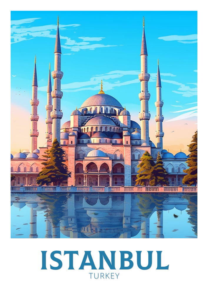 Affiche de voyage d'Istanbul