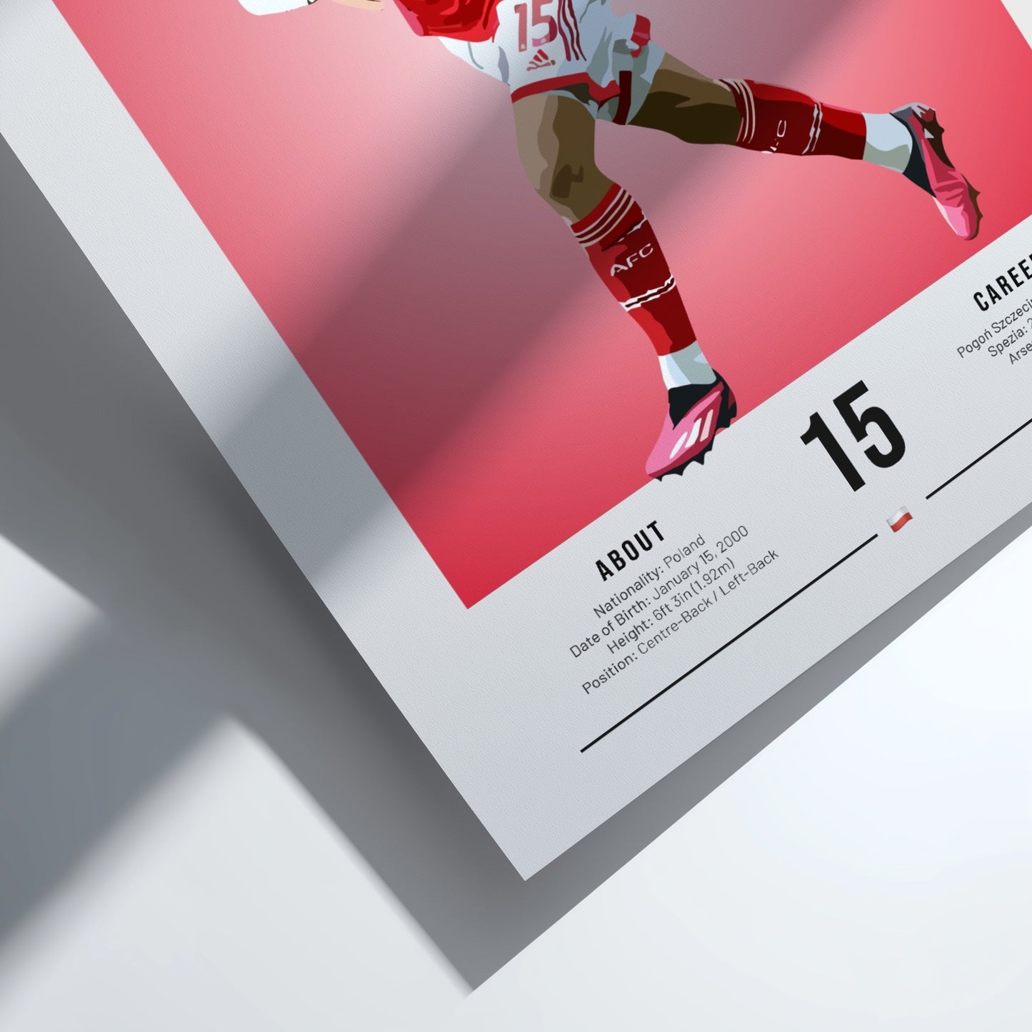 Jakub Kiwior poster featuring vibrant colors and modern design, perfect for sports enthusiasts and football
