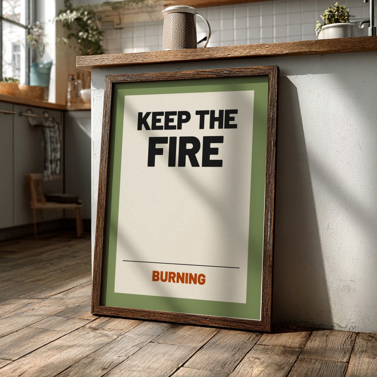 Motivational quotes poster featuring bold typography and warm tones, perfect for home decor and inspiration.