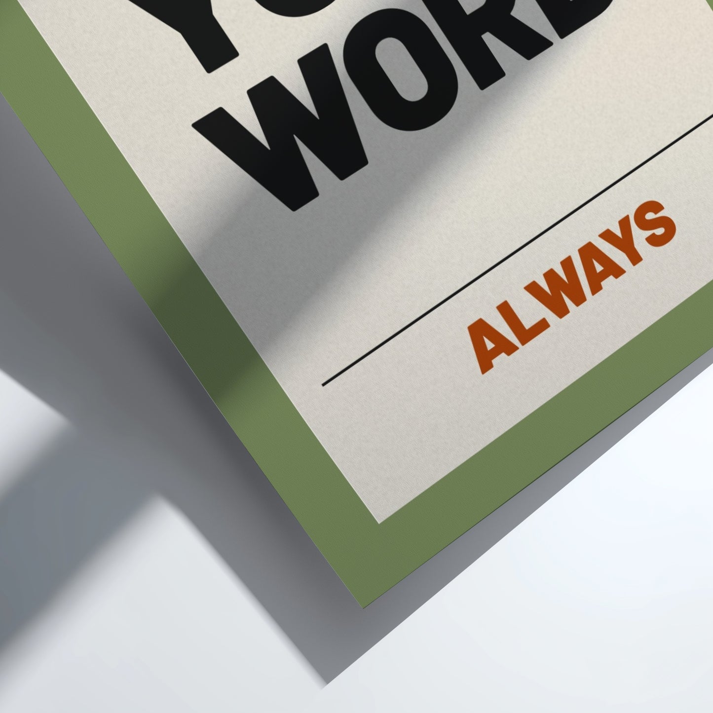 Motivational poster featuring 'Keep Your Word' in bold typography, designed for inspiration and home decor.