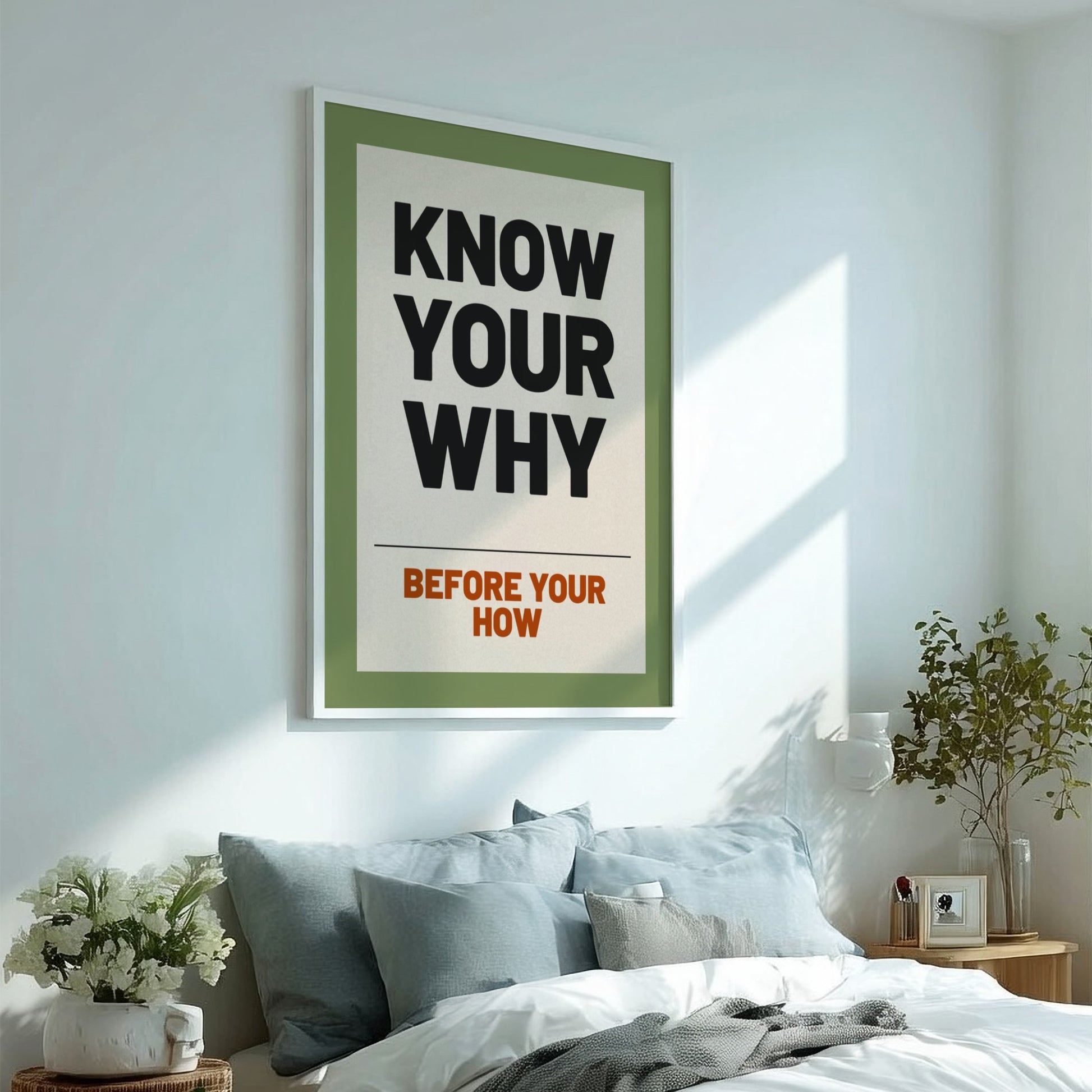 Motivational quotes poster featuring bold typography on a calming background, perfect for inspiration and