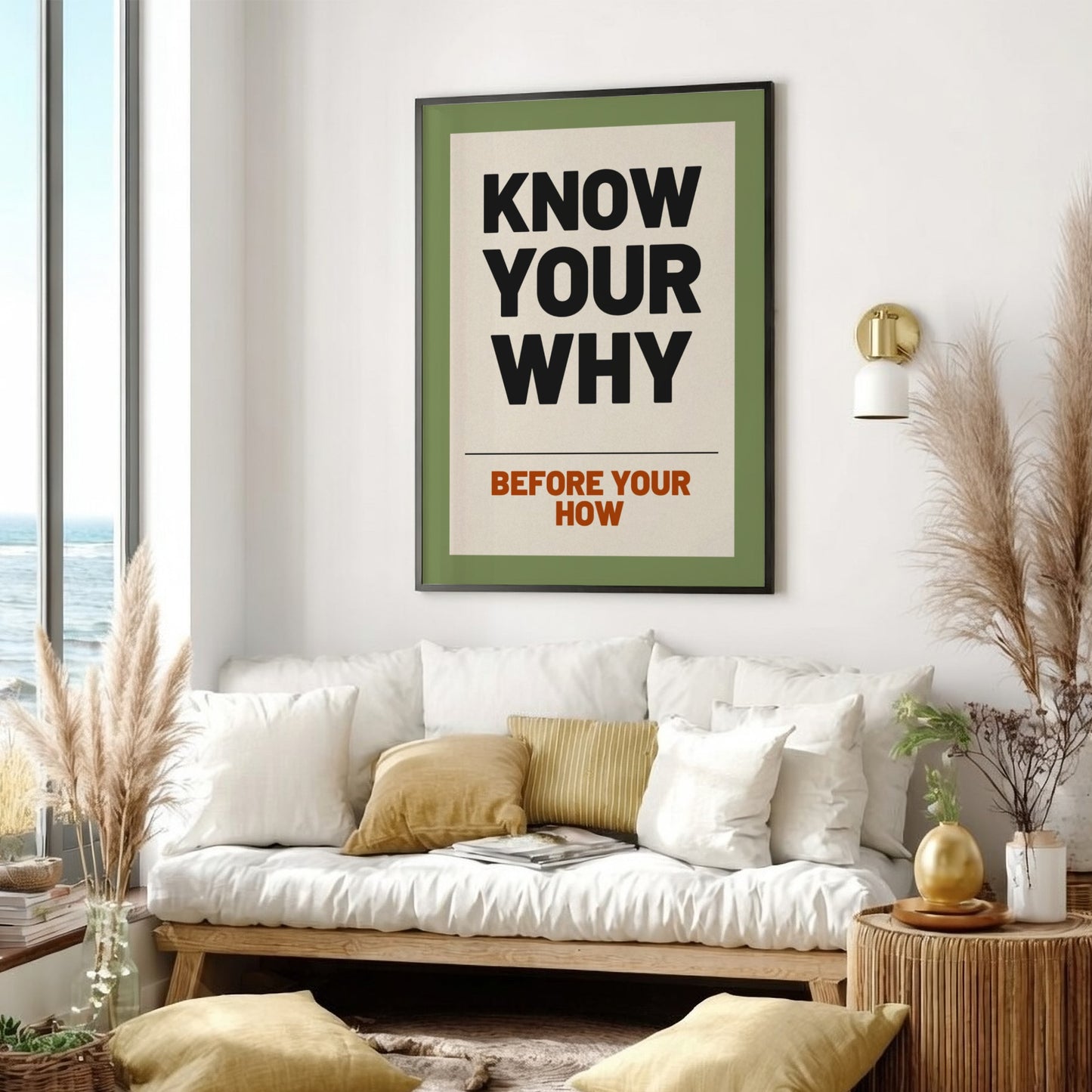 Motivational quotes poster featuring bold typography on a calming background, perfect for inspiration and