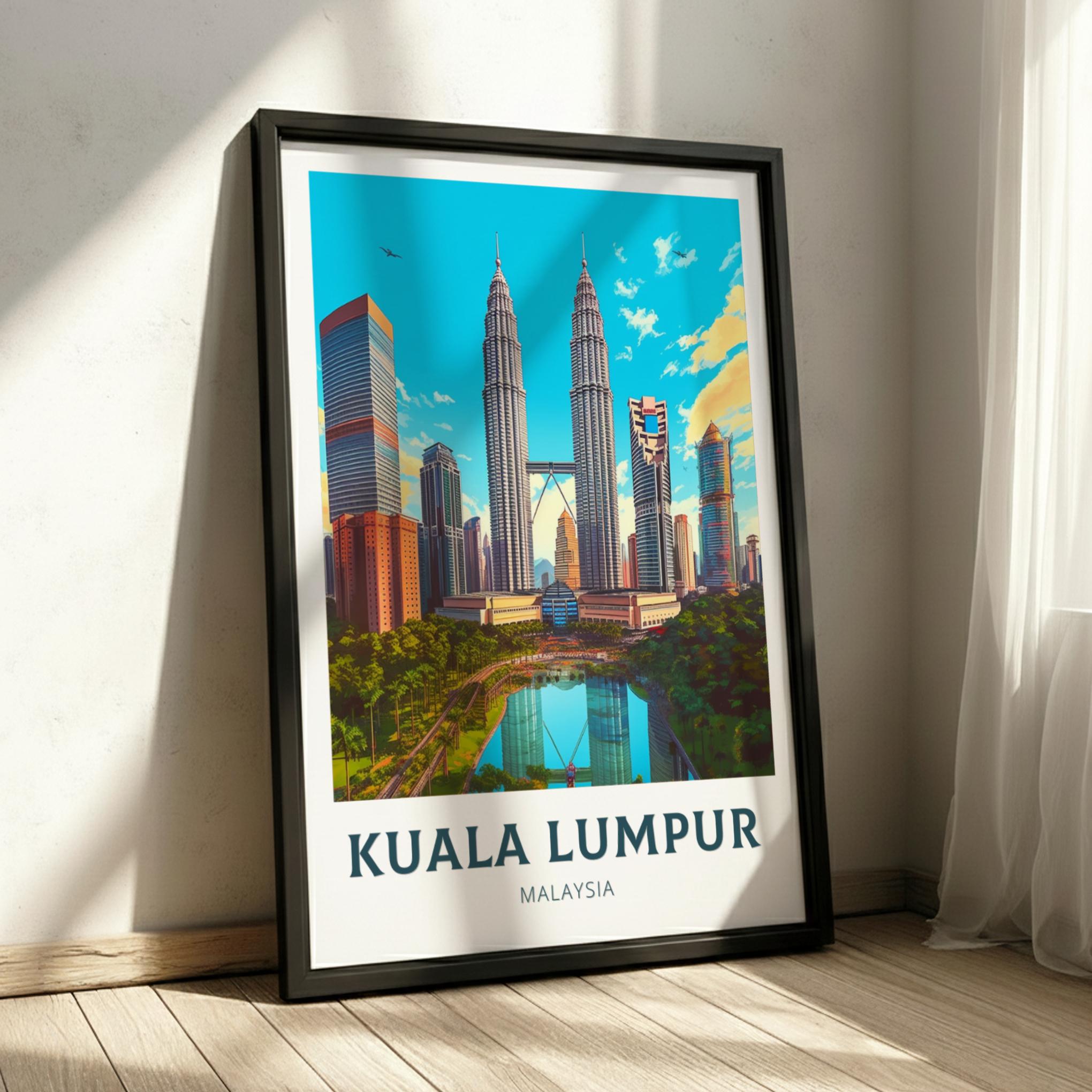 Asian KUALA LUMPUR ARTWORK - RETRO PRINT