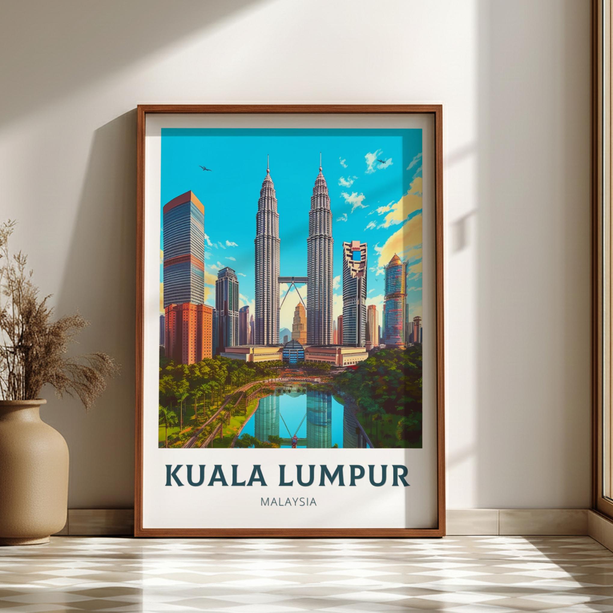 Asian KUALA LUMPUR ARTWORK - RETRO PRINT