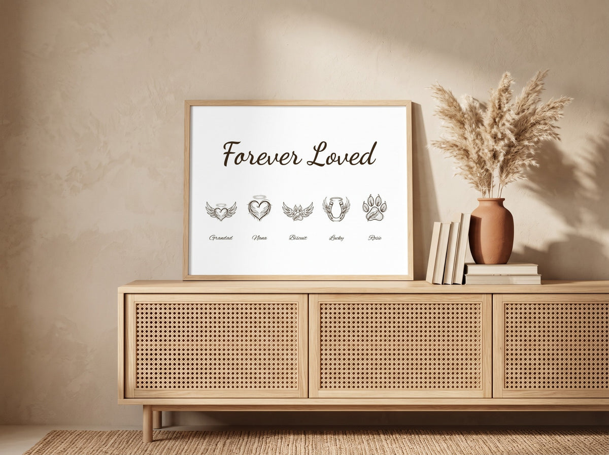 Personalised Our Family Names Landscape Print