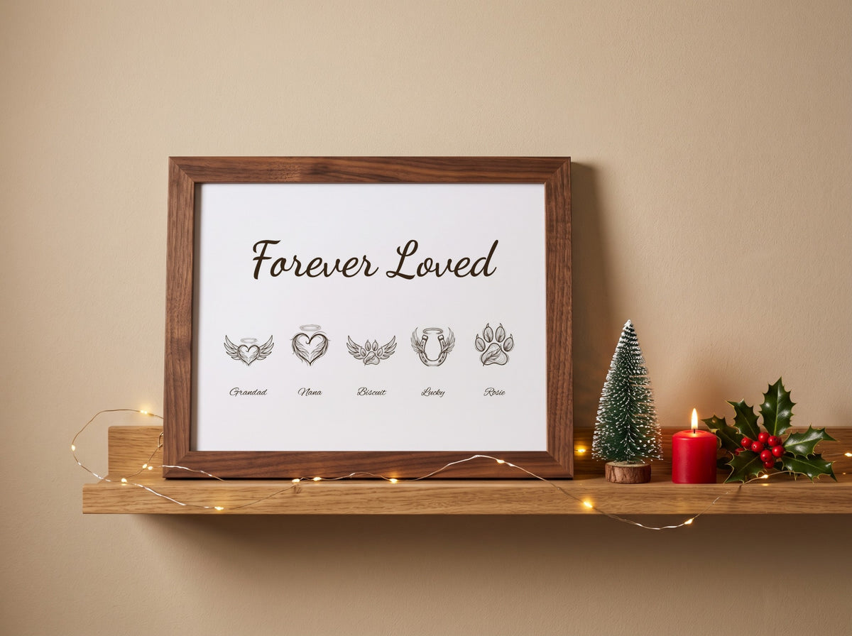 Personalised Our Family Names Landscape Print