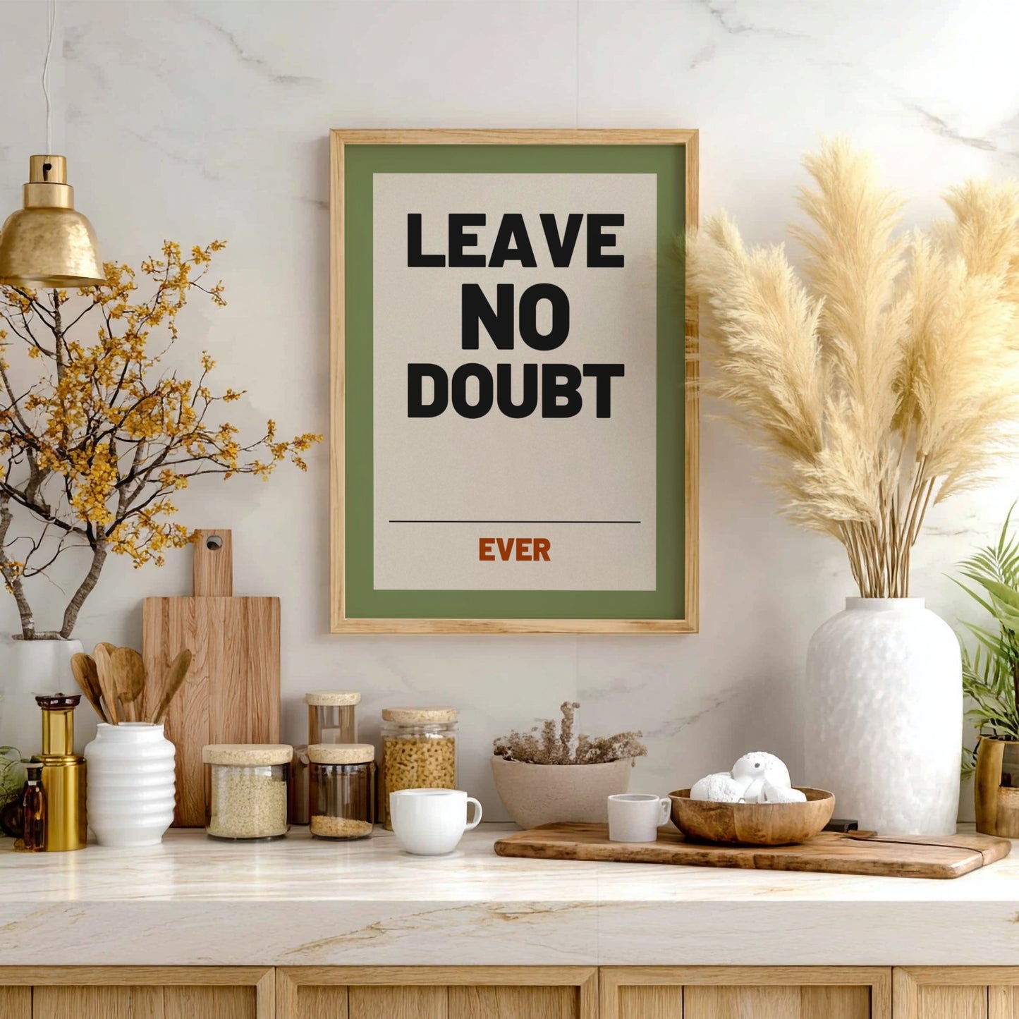 Motivational quotes poster featuring bold typography and earthy colors, ideal for wall decor and inspiration.