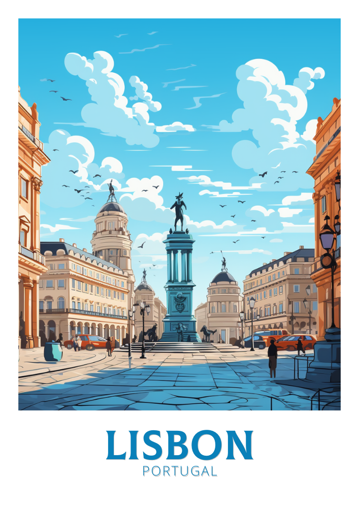 Europe LISBON TRAVEL PRINT - PORTUGAL ARTWORK