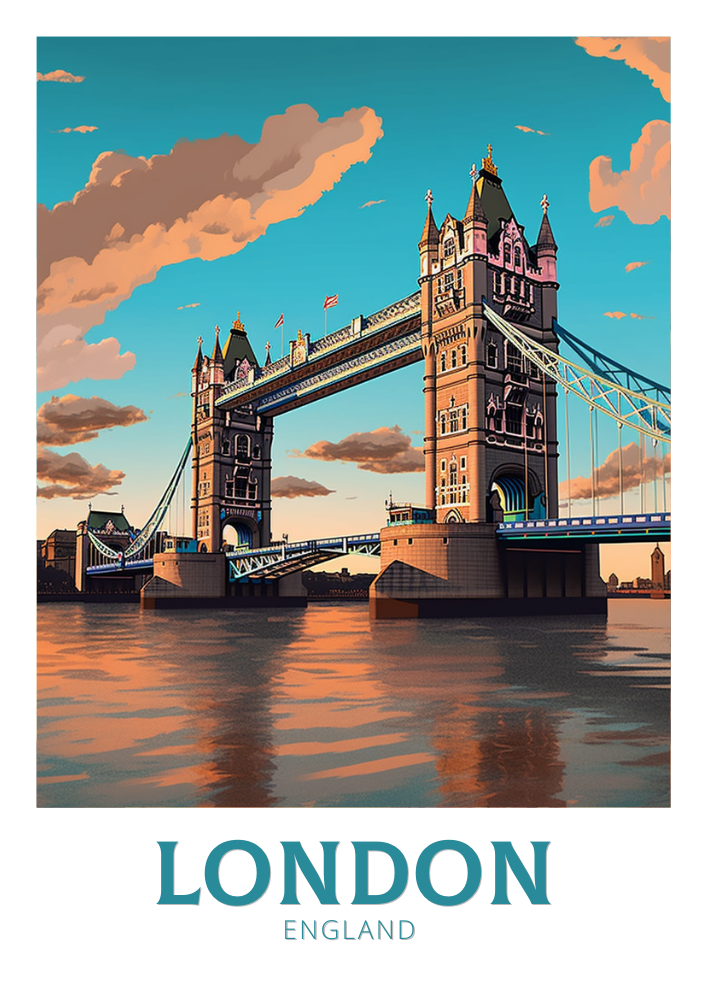 Europe LONDON TRAVEL WALL DECOR - ENGLAND POSTER