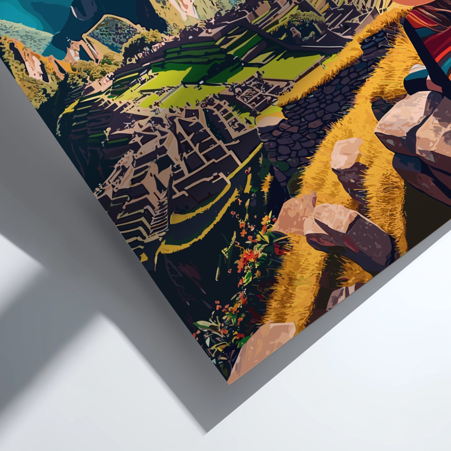 Machu Picchu Travel Poster close up