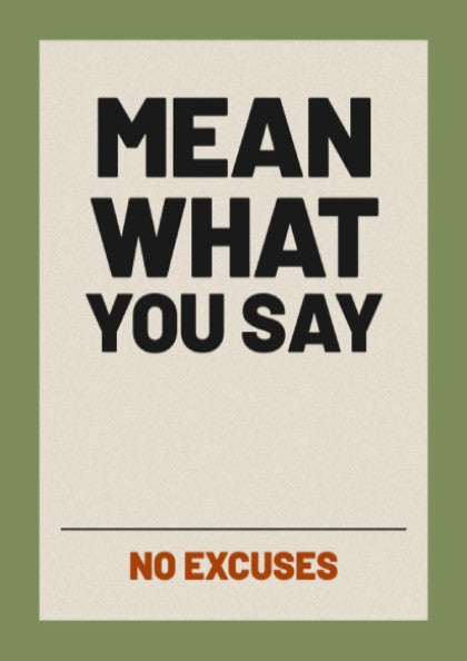 Motivational quotes poster featuring bold typography on a green background, ideal for home decor and