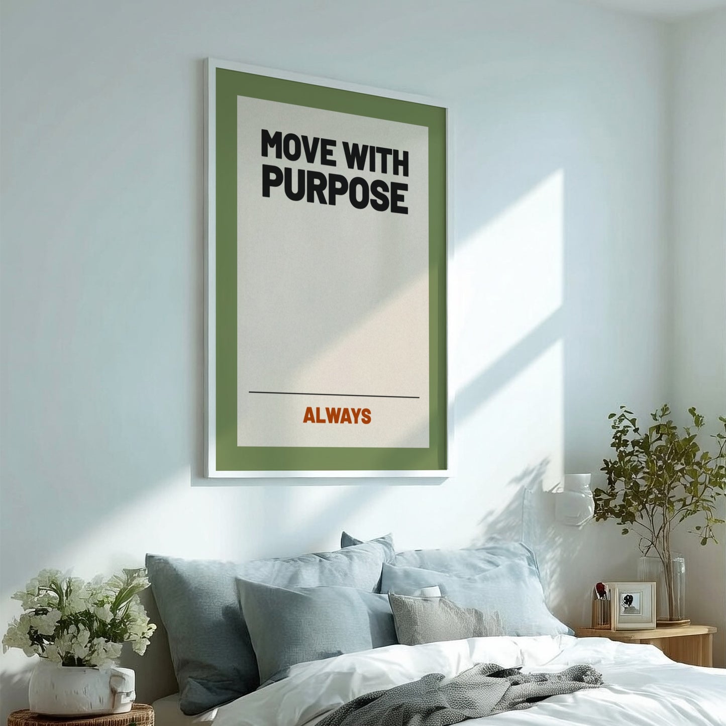 Motivational quotes poster featuring bold typography and earthy colors, perfect for home decor and