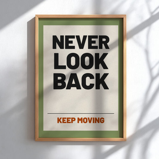 Motivational quotes poster featuring bold typography on a green background, ideal for inspirational decor.