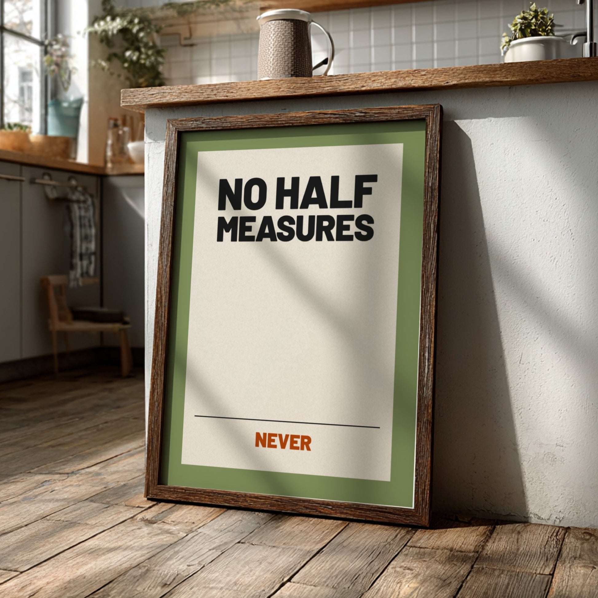 Motivational quotes poster featuring bold typography on a neutral background, ideal for wall decor.