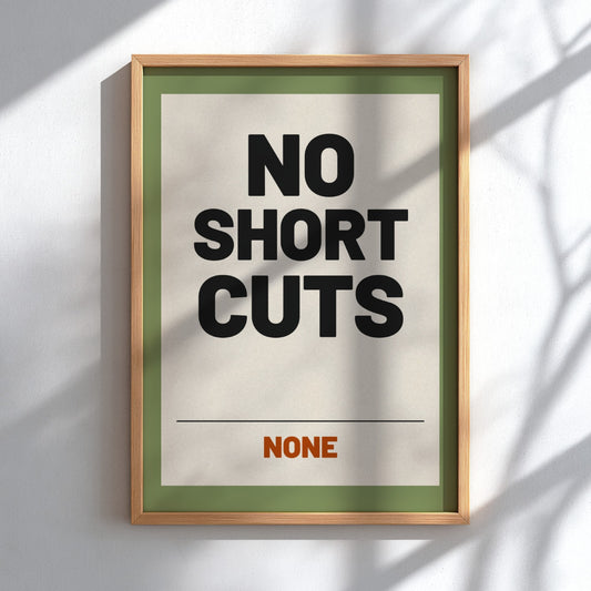 Motivational quotes poster featuring bold text on a muted background, ideal for inspiring decor.