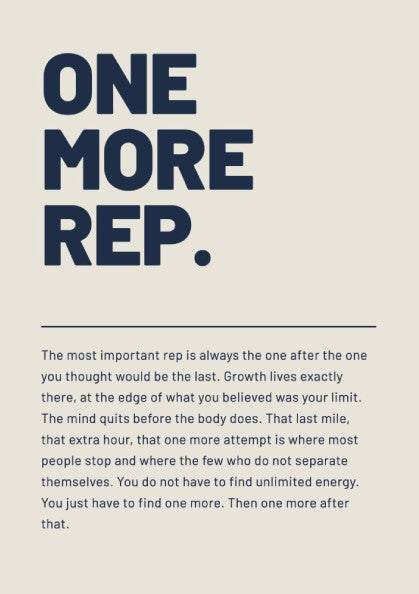 Motivational poster featuring bold typography and fitness theme in modern style