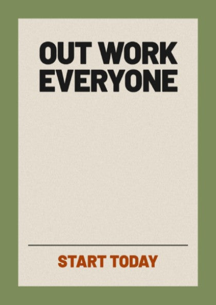 Motivational quotes poster featuring bold text on a neutral background, ideal for home decor and inspiration.