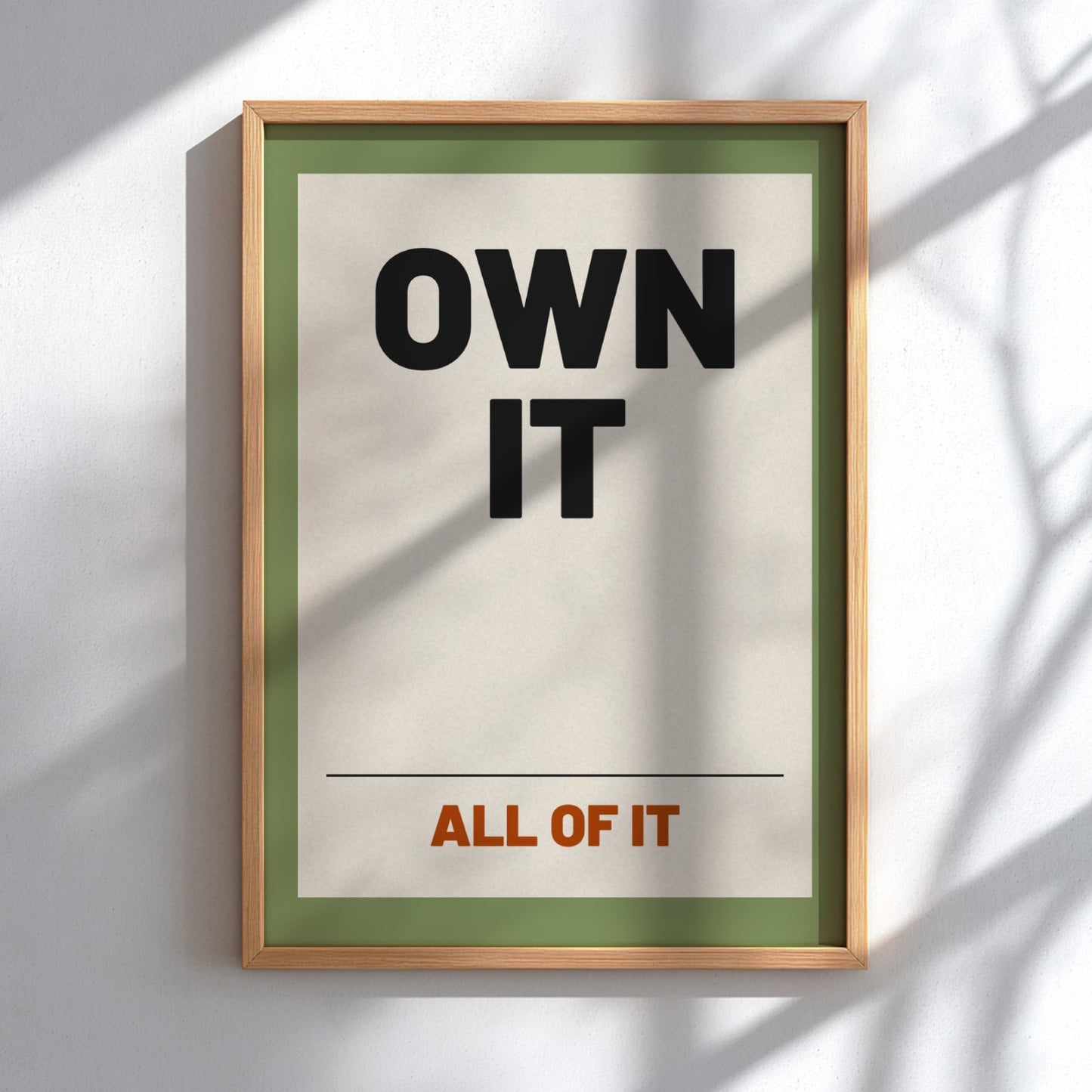 Motivational quotes poster featuring bold typography and a calming color palette, ideal for home decor and