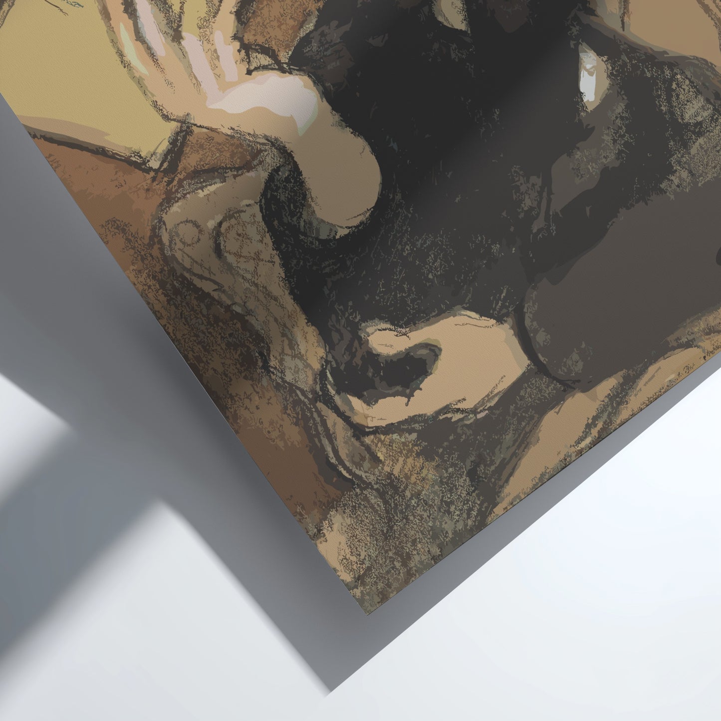 Poster of Jean Louis Gampert by Roger de La Fresnaye, a Cubist portrait in earthy tones.