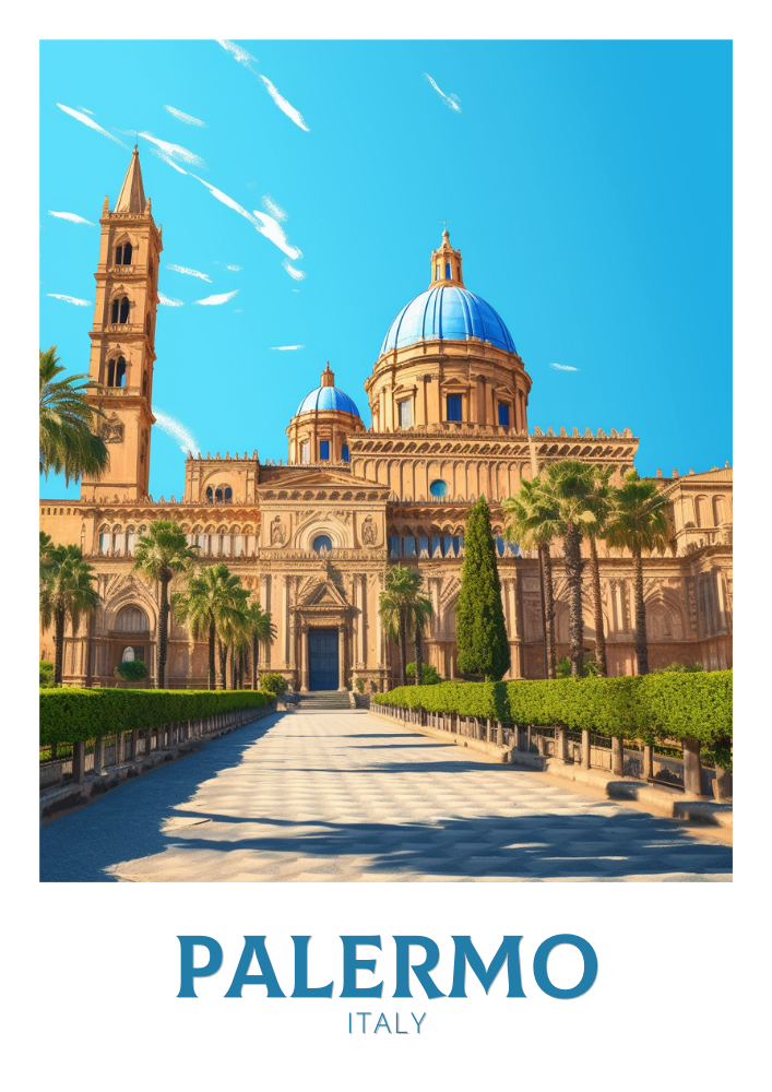 Europe PALERMO TRAVEL PRINT - ITALY ARTWORK