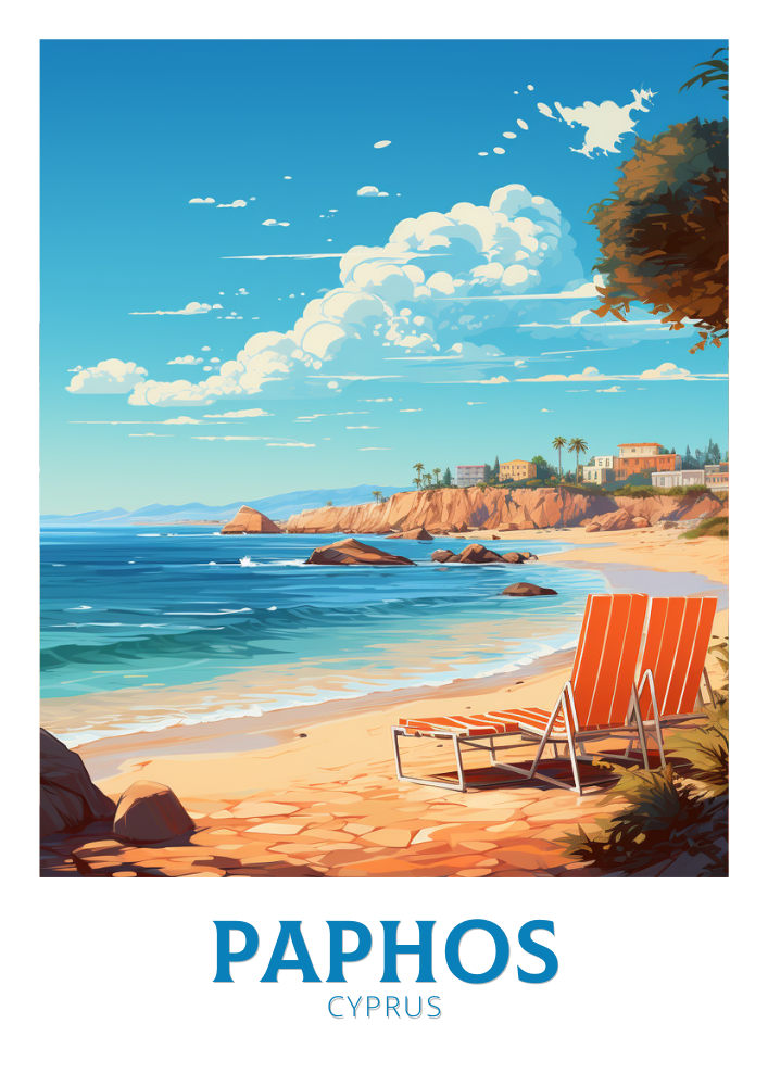 Europe PAPHOS TRAVEL WALL DECOR - CYPRUS ARTWORK