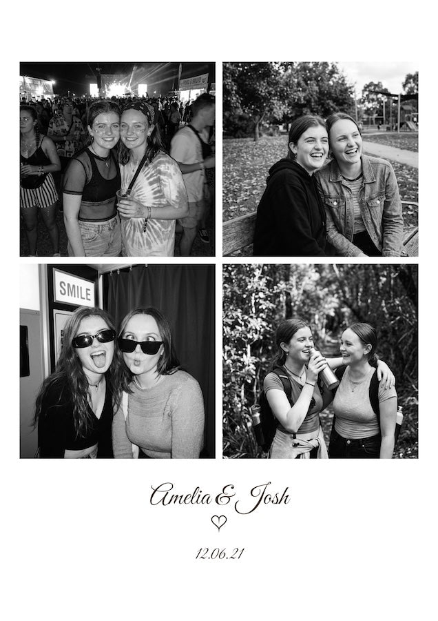 Personalised Photo Grid and Date Poster