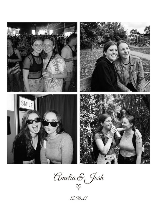 Personalised Photo Grid and Date Poster