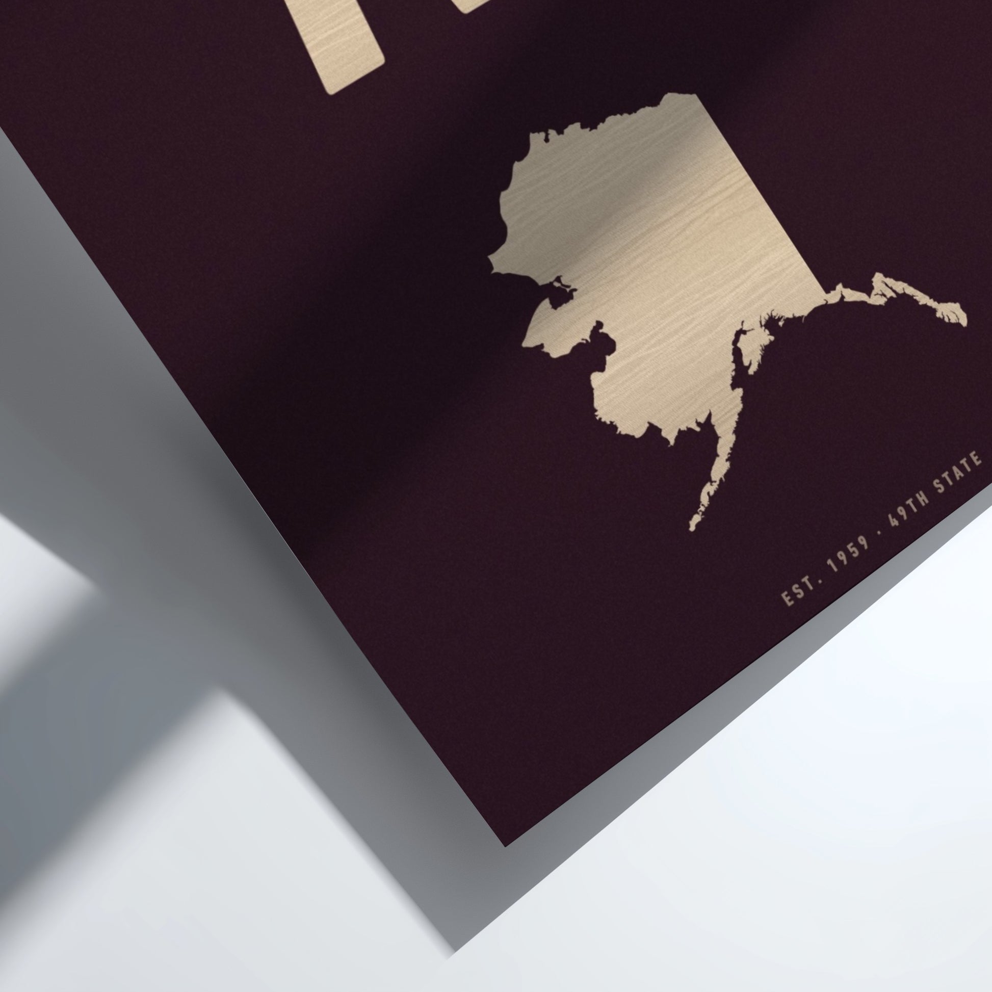 Map of Alaska on a dark background