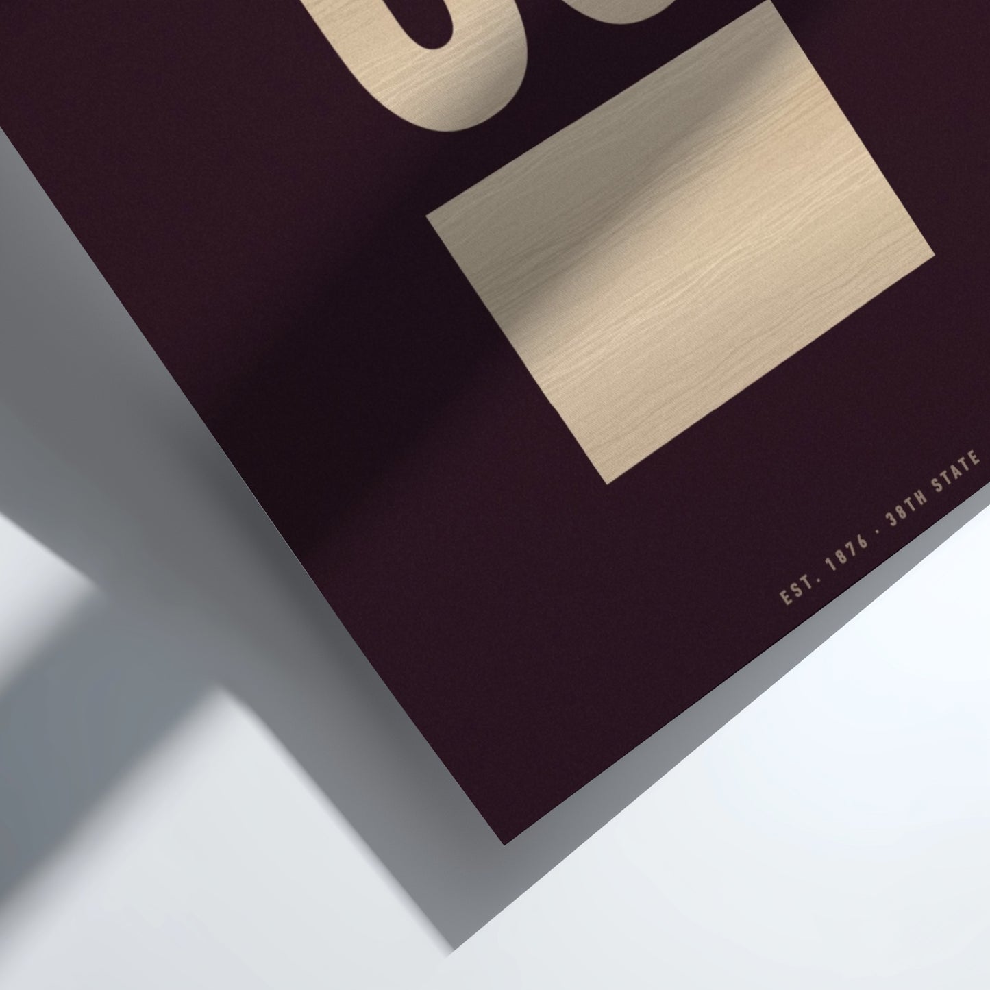 USA states poster featuring Colorado, minimalist design for home decor