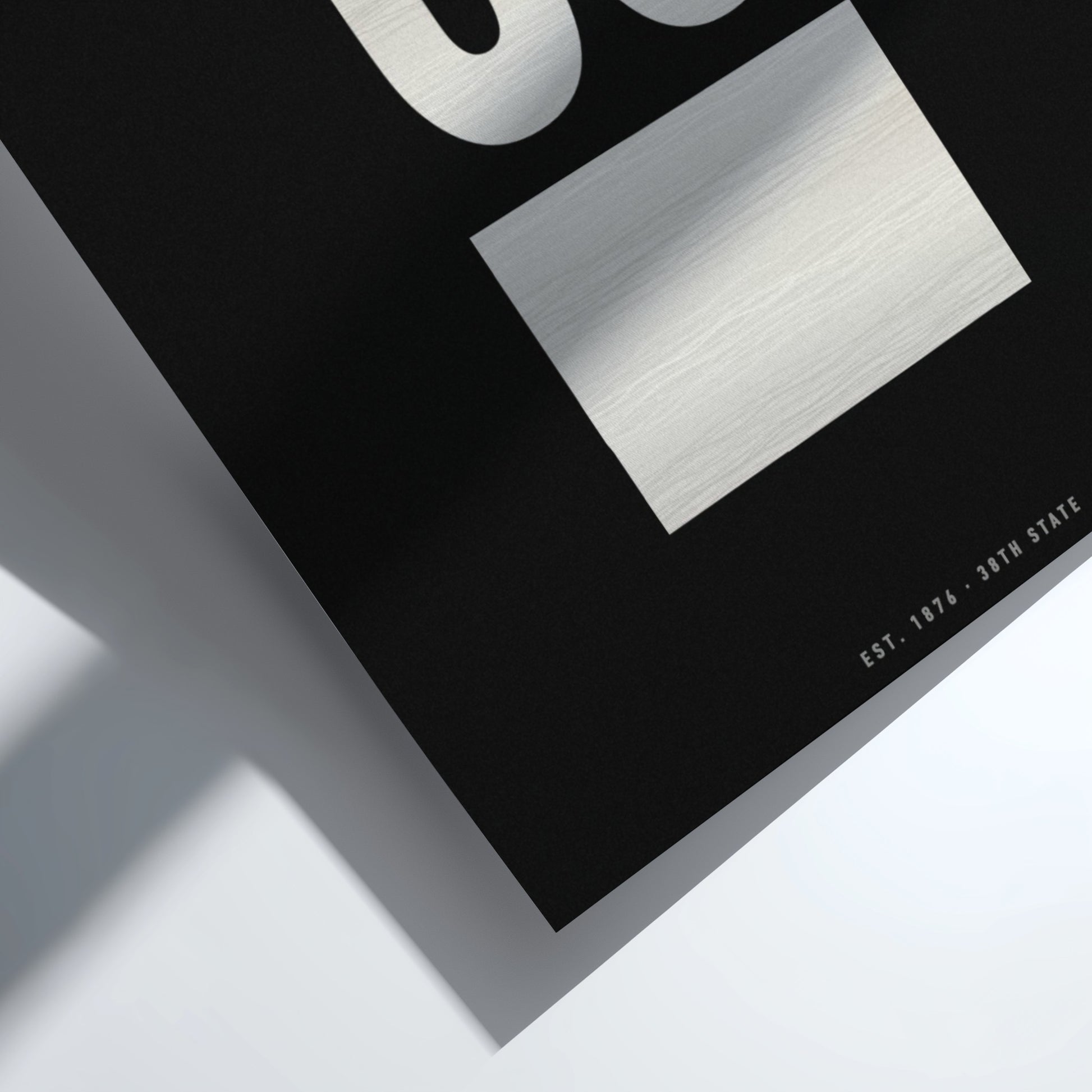USA states poster featuring Colorado, minimalist design for home decor