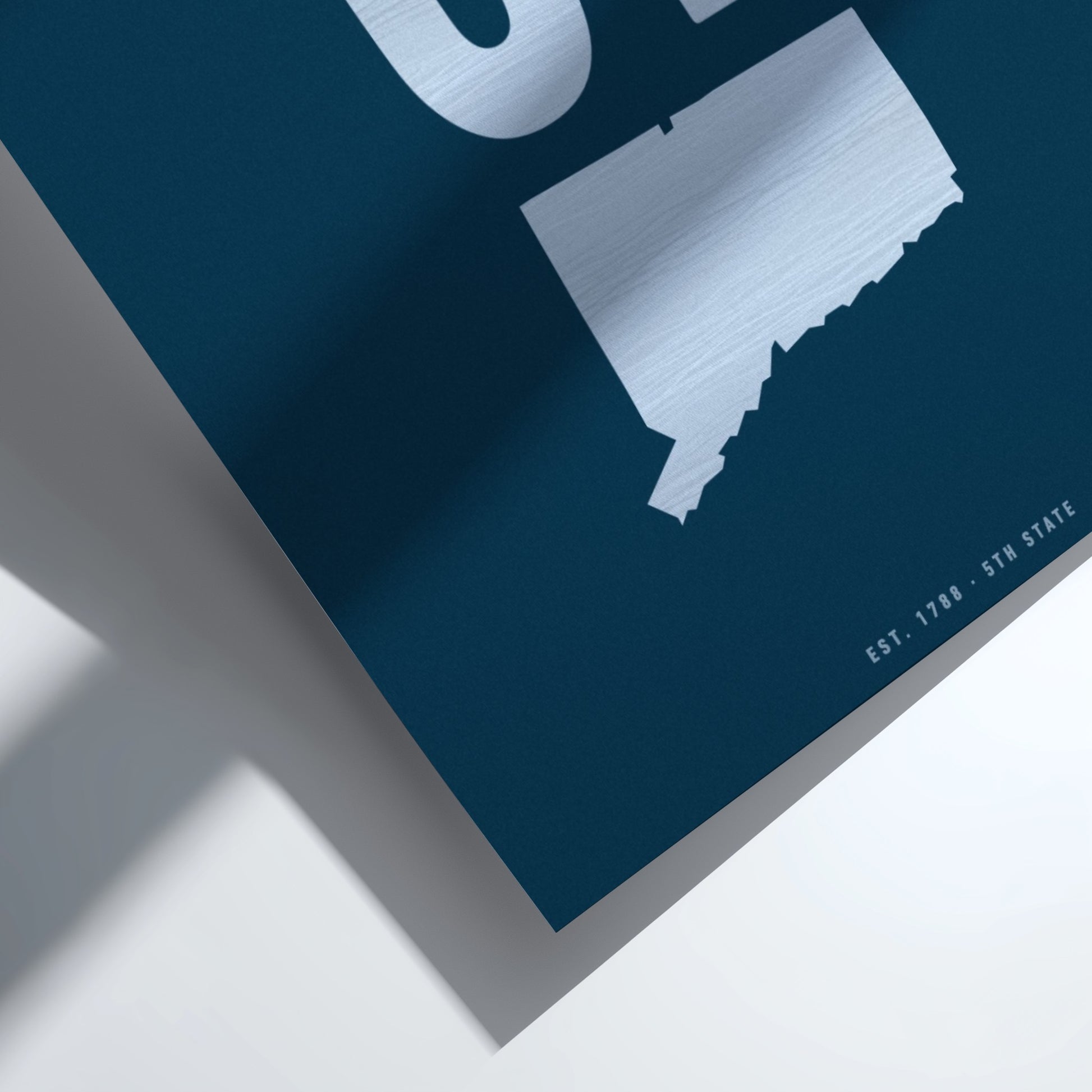 Connecticut wall art poster featuring minimalist design 