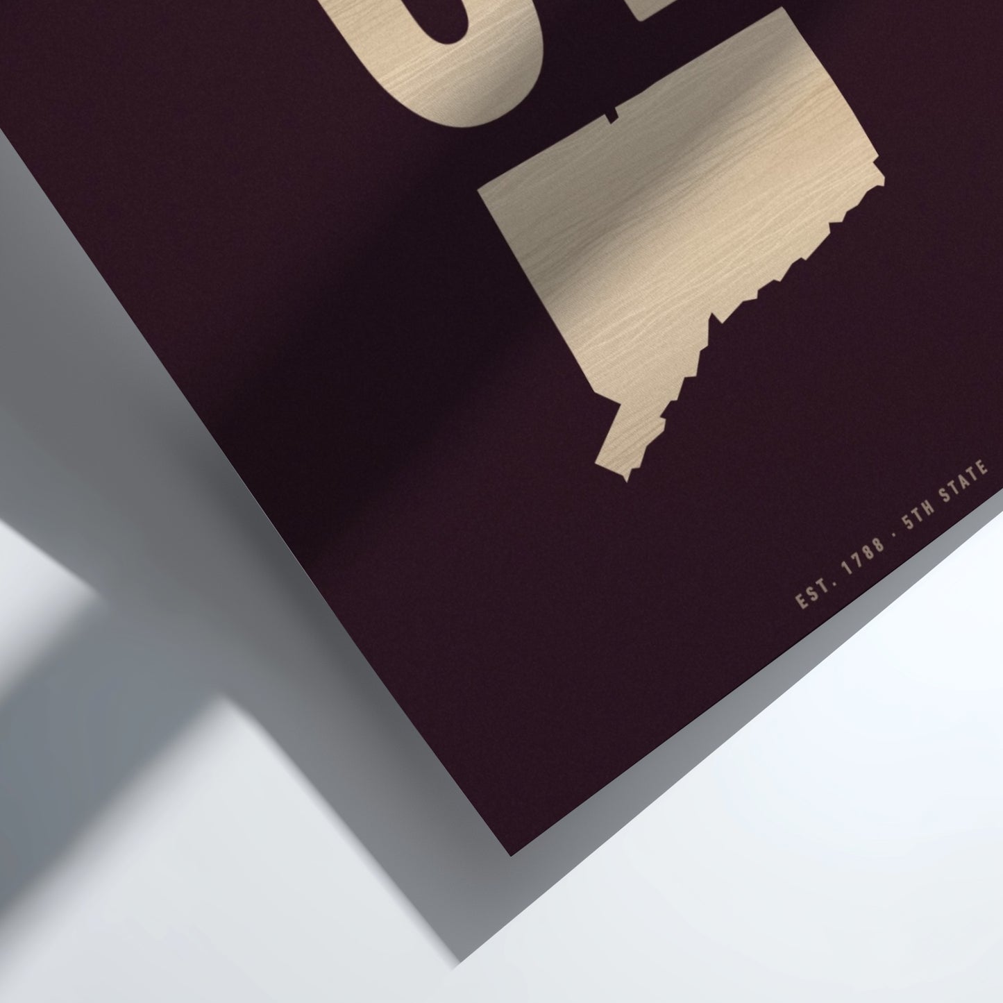 Connecticut wall art poster featuring minimalist design 
