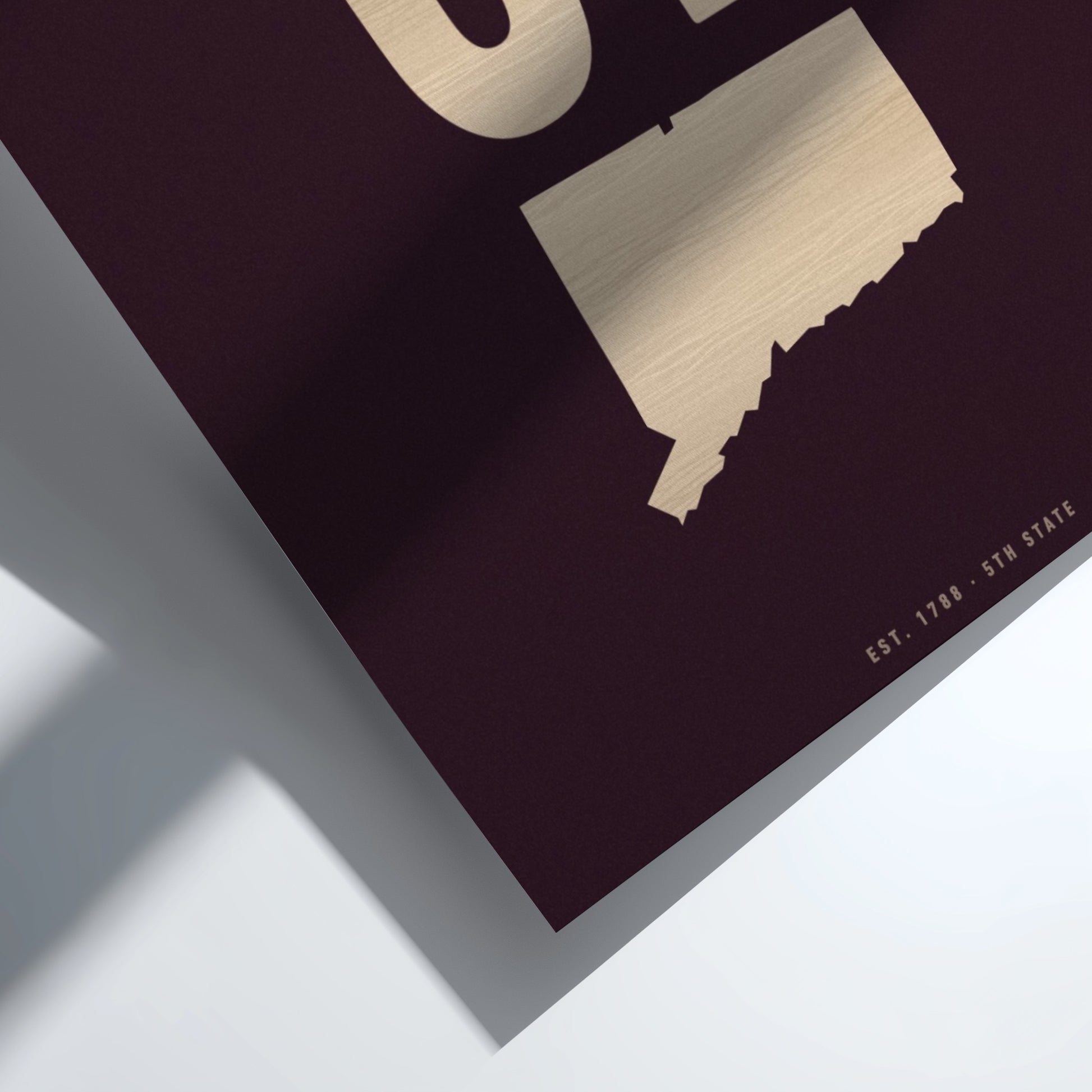 Connecticut wall art poster featuring minimalist design 