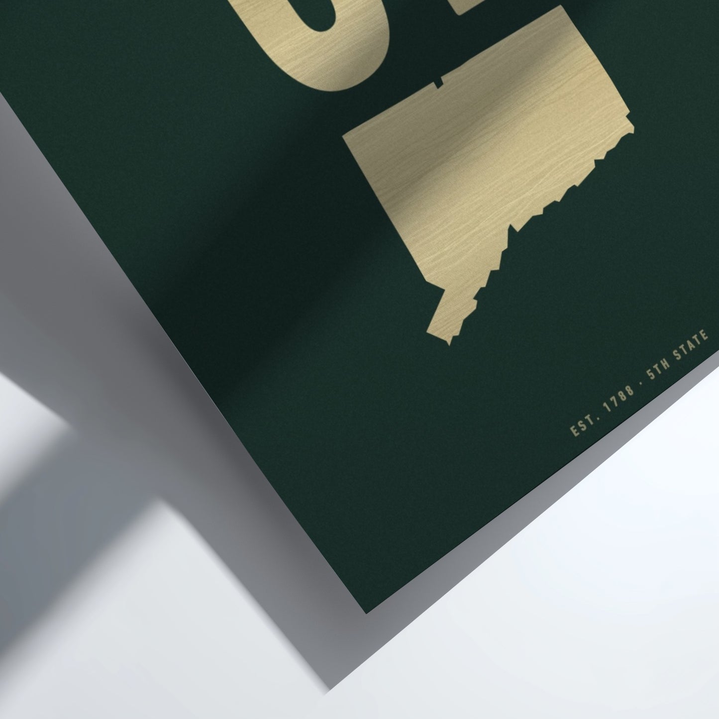 Connecticut wall art poster featuring minimalist design 