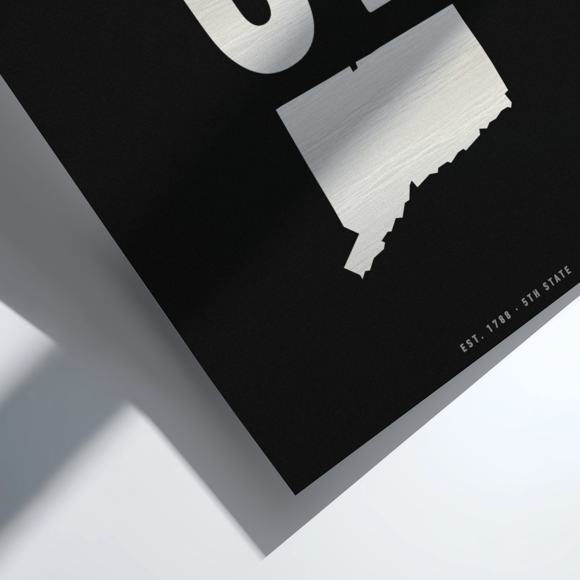 Connecticut wall art poster featuring minimalist design 