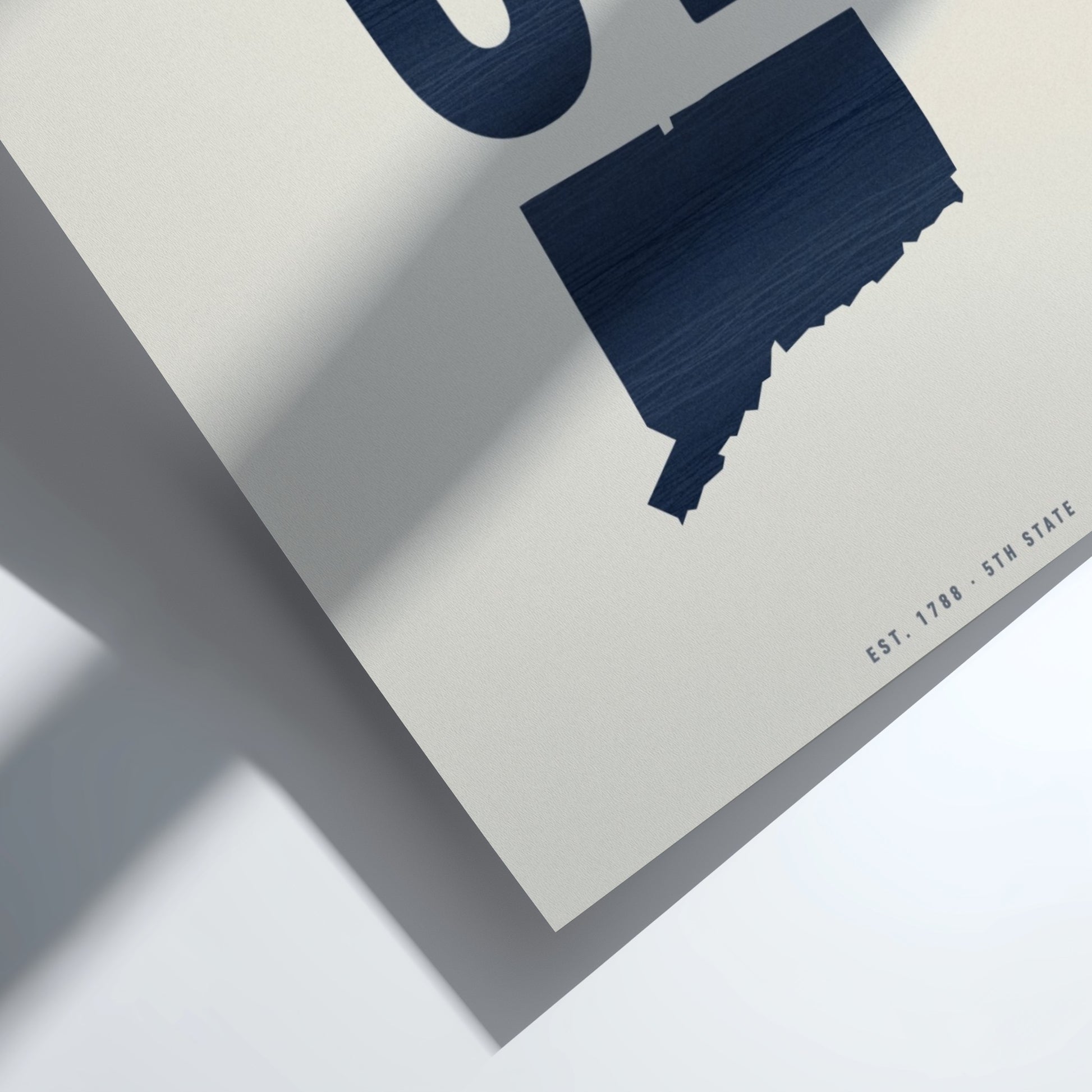 Connecticut wall art poster featuring minimalist design 