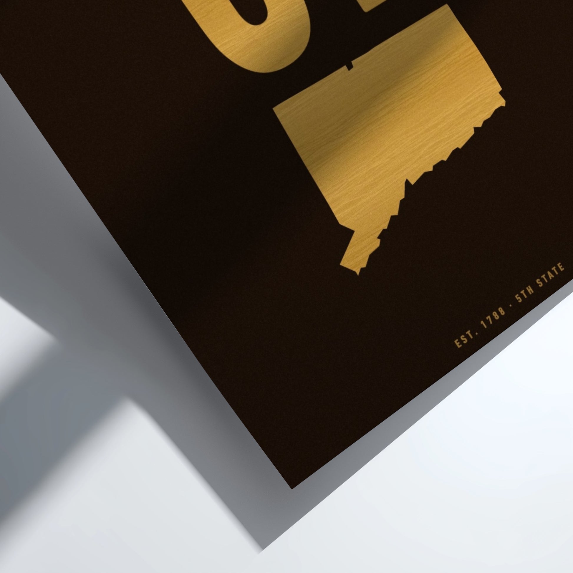Connecticut wall art poster featuring minimalist design 